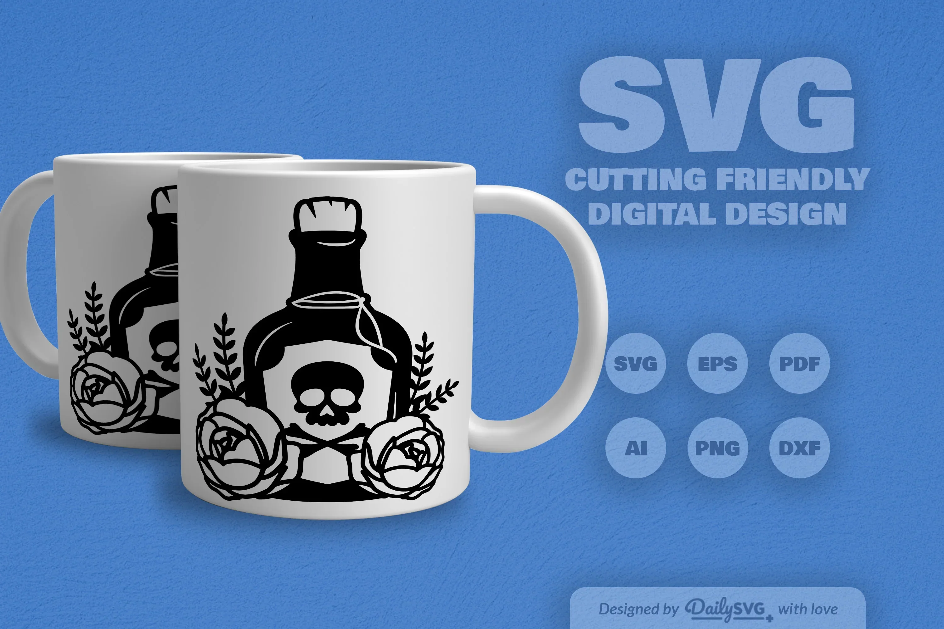 Poison Bottle with Roses Halloween SVG Bundle - Image 5