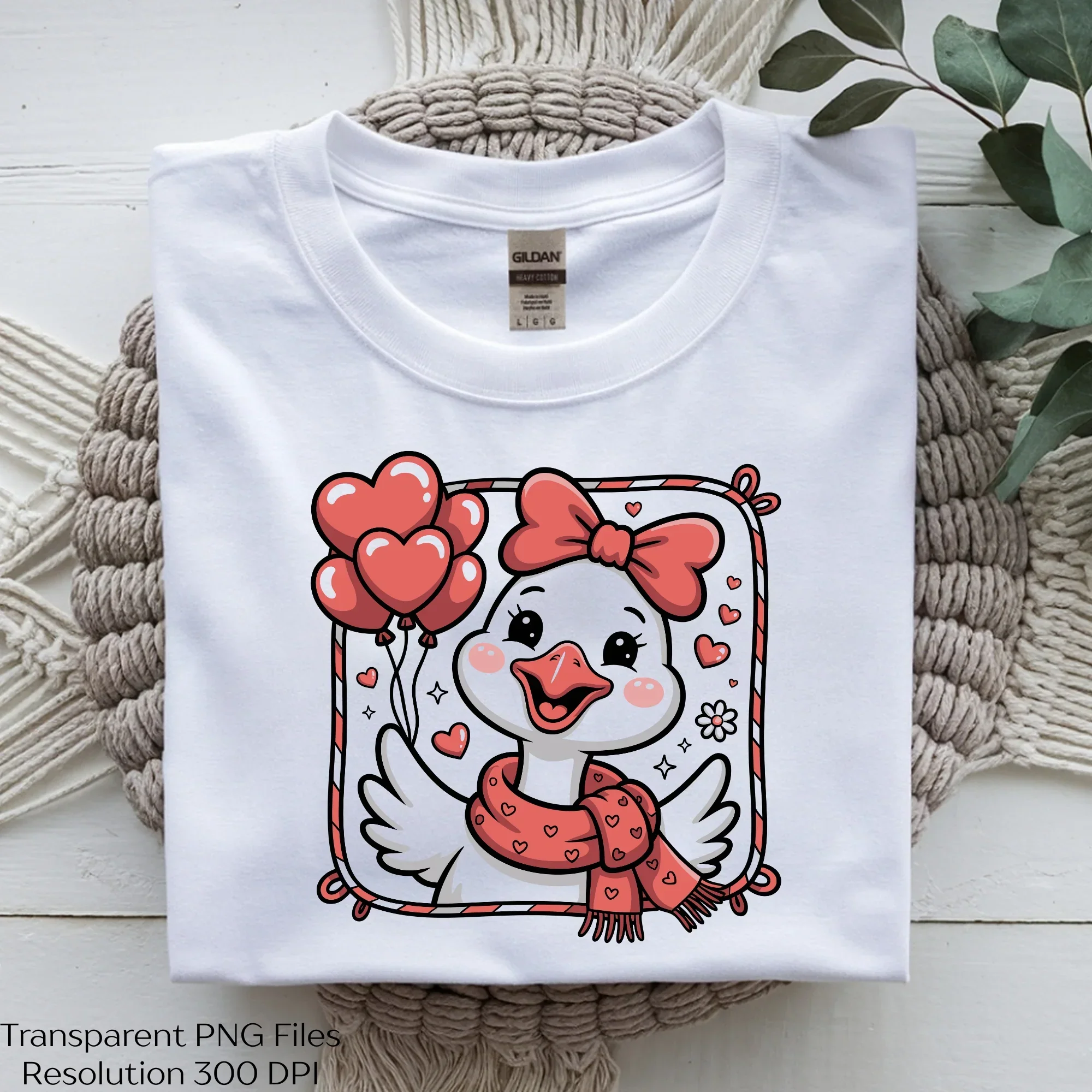 Preppy Cute Lovely Goose Valentine Day Clipart Bundle