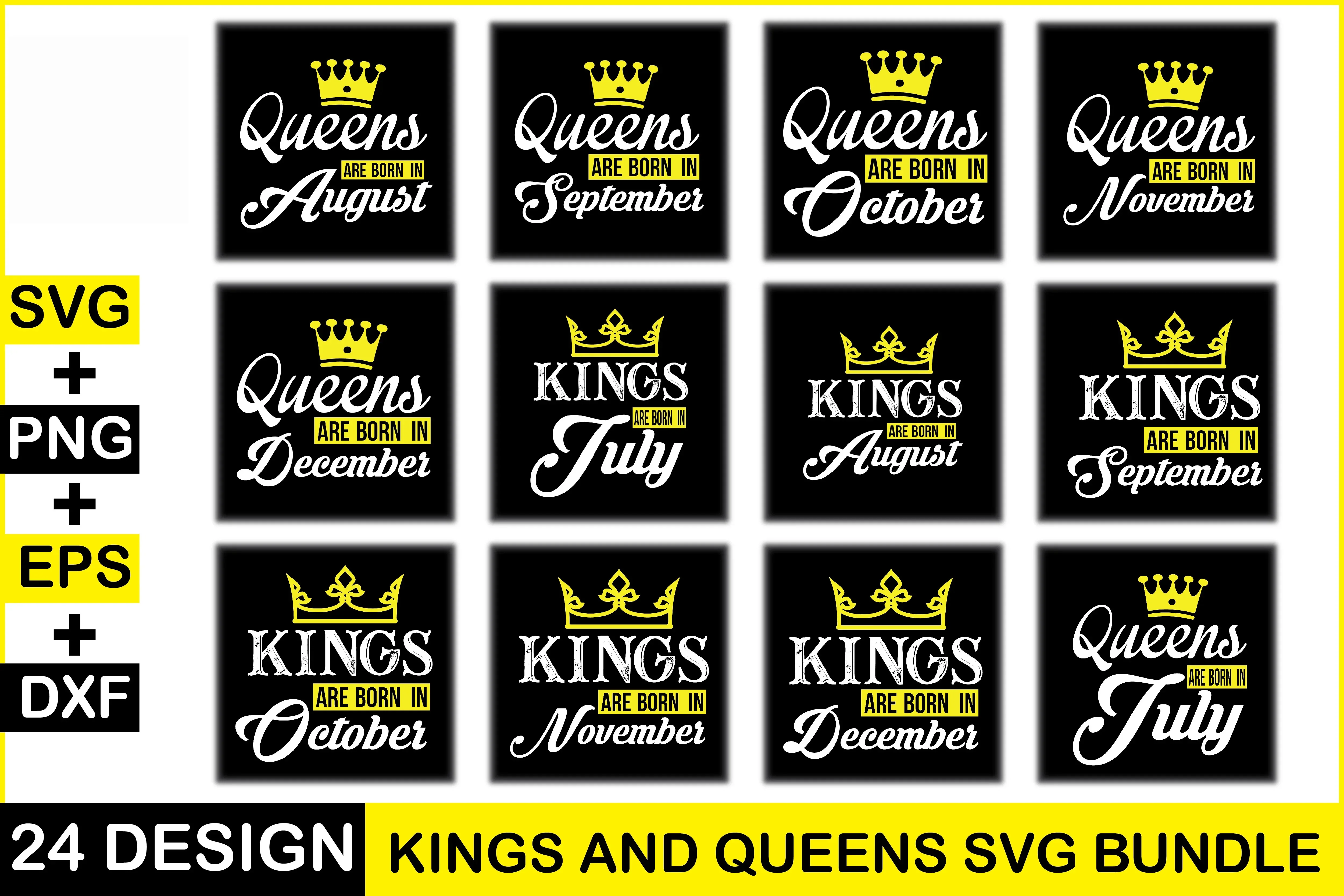 Queens And Kings SVG Bundle - Image 3