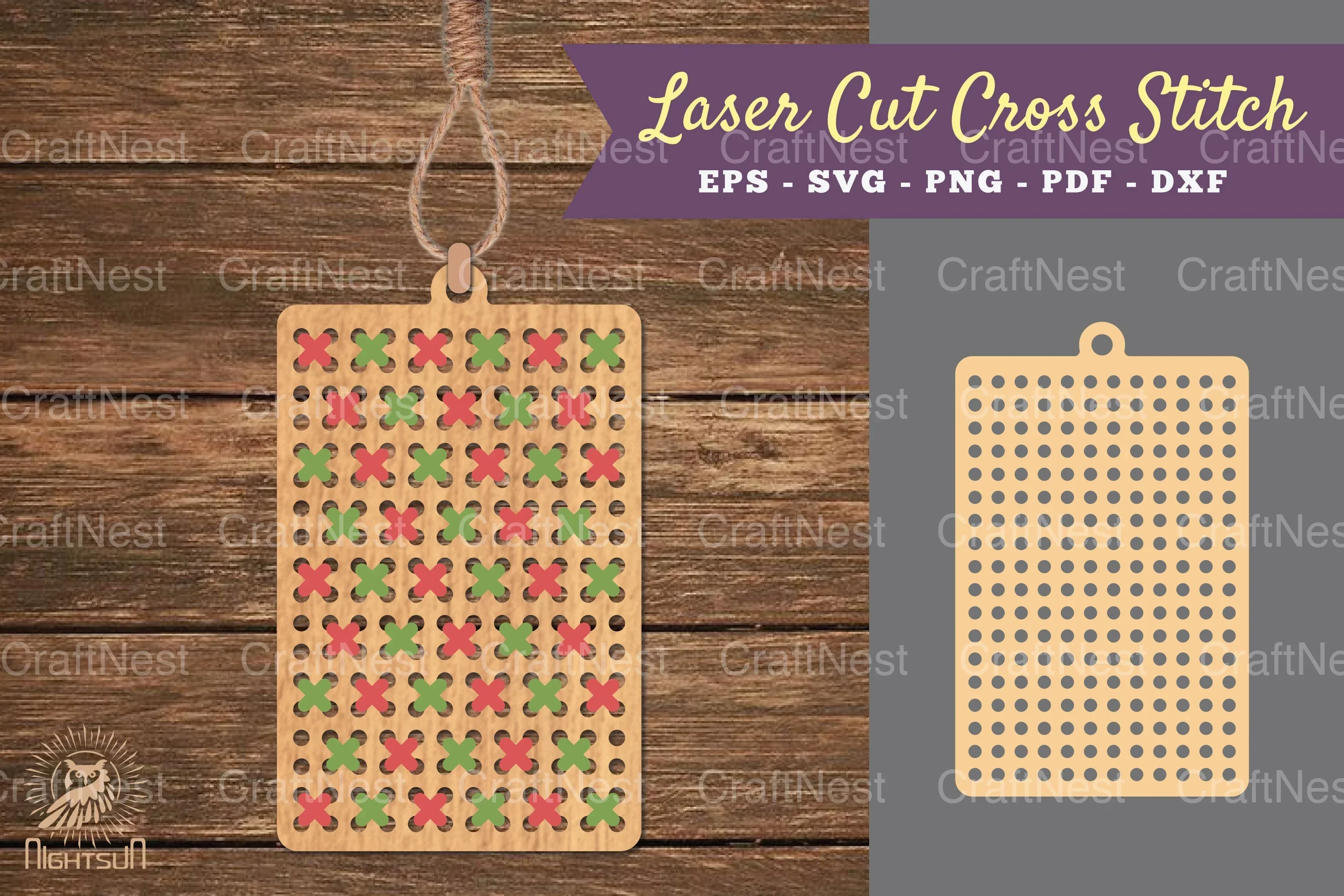 Rectangular Cut Cross Stitch Clipart Bundle