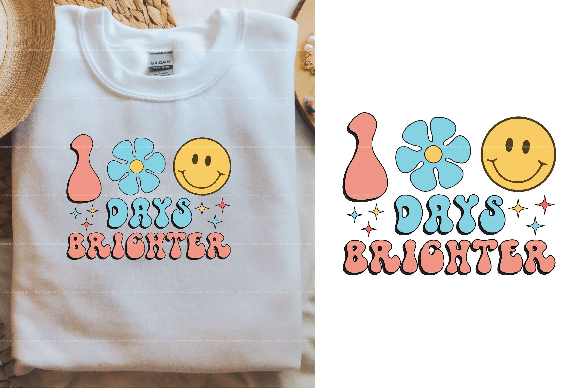 Retro 100 Days of School SVG Bundle - Image 3