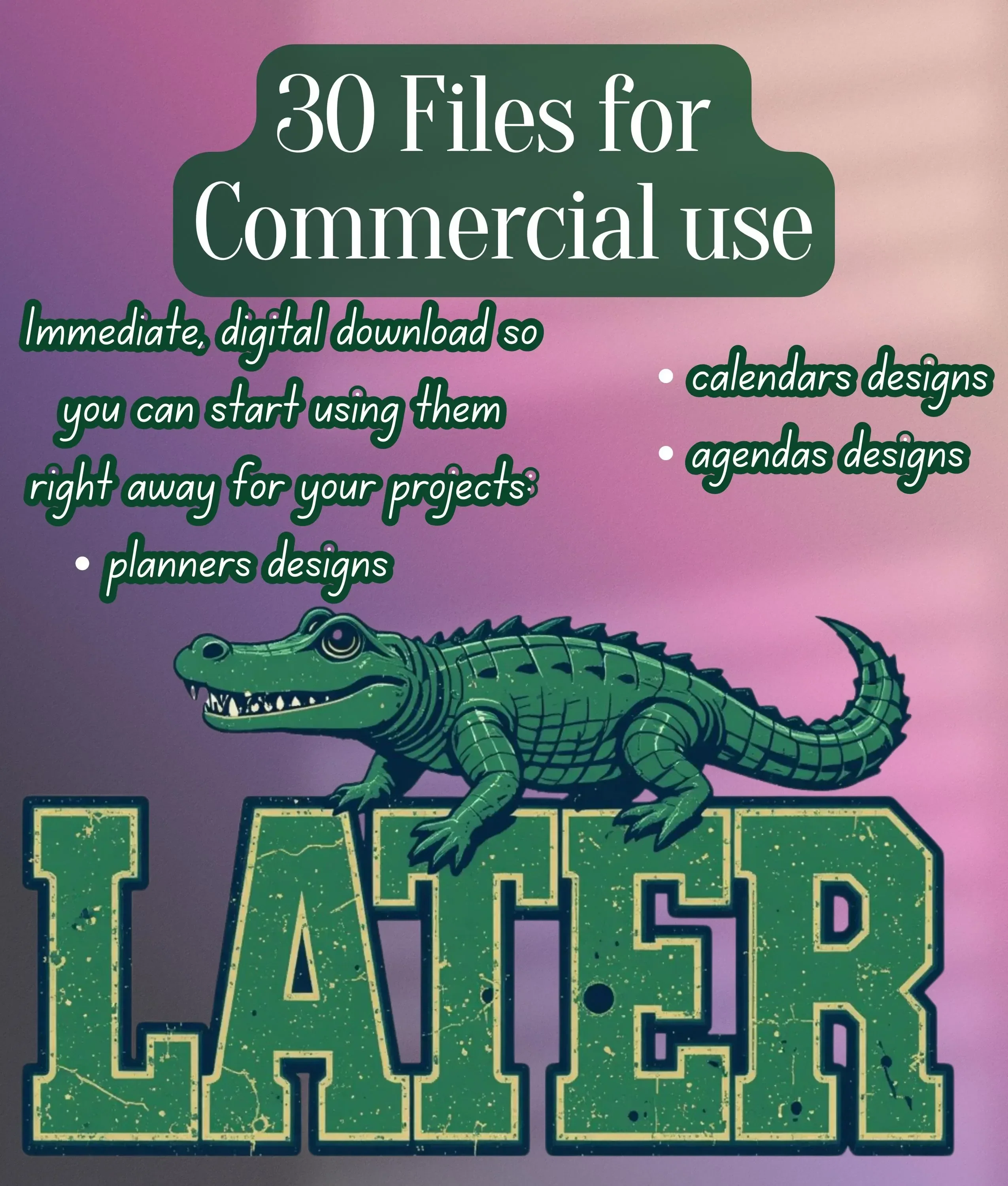 Retro Alligator SVG Bundle - Image 7