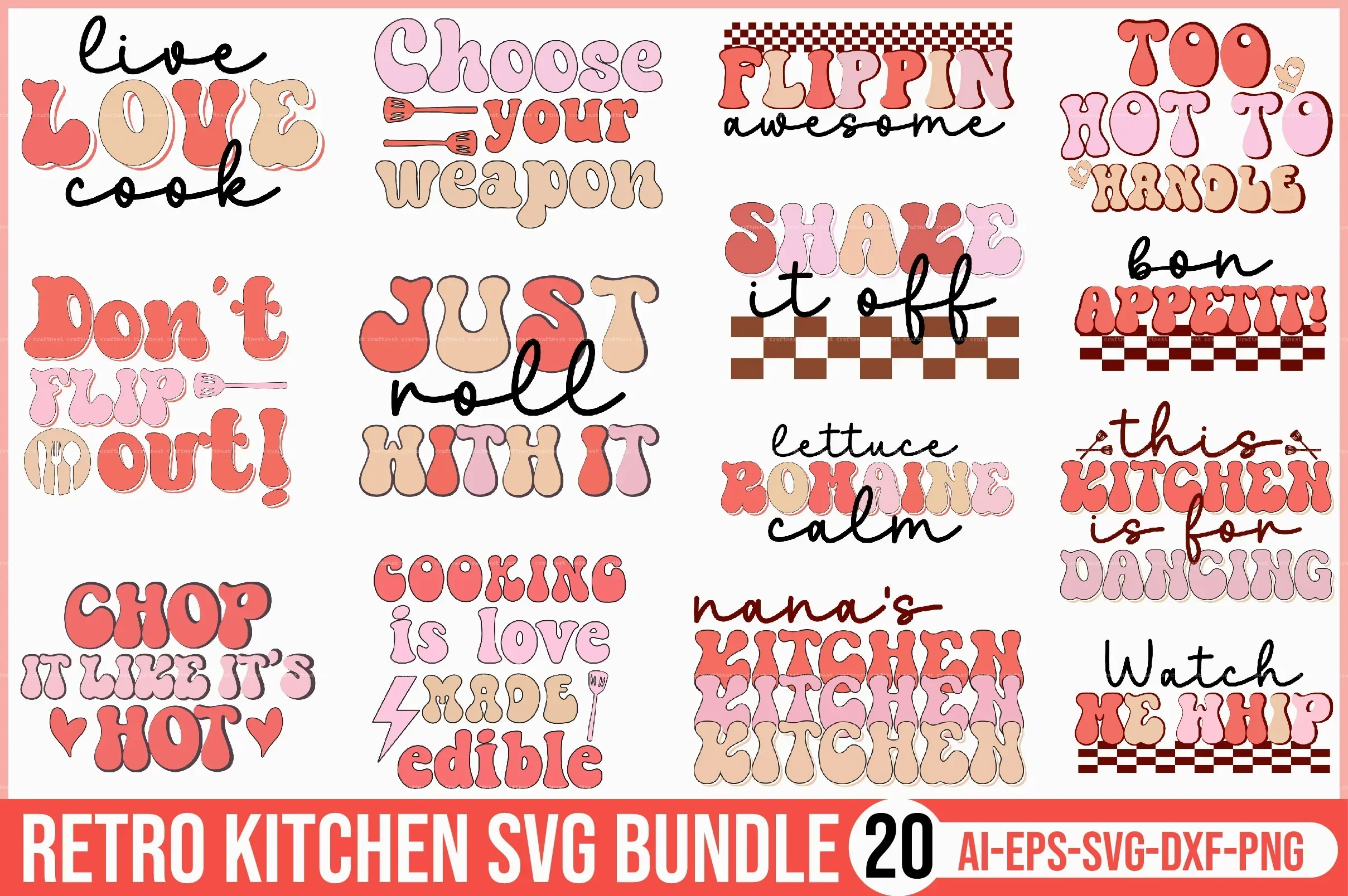 Retro Kitchen SVG Bundle