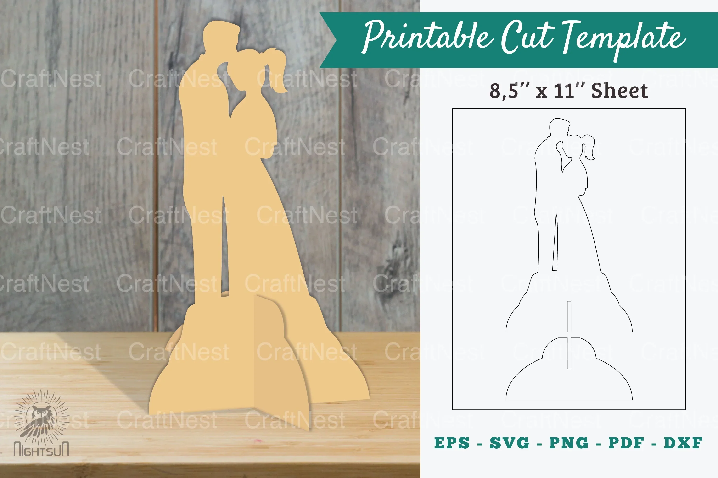 Romantic Couple Love Cut Template Bundle