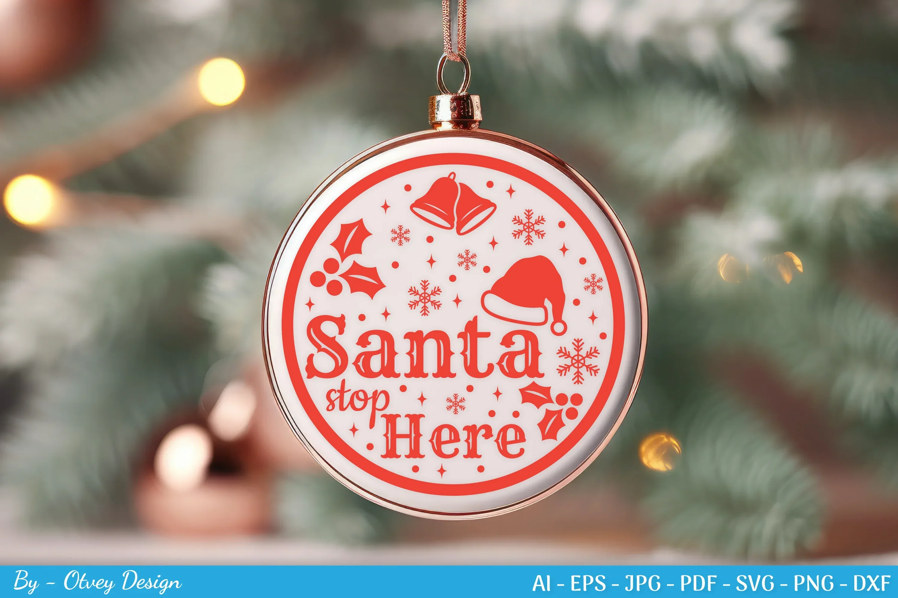 Round Christmas Ornaments SVG Bundle for Cricut