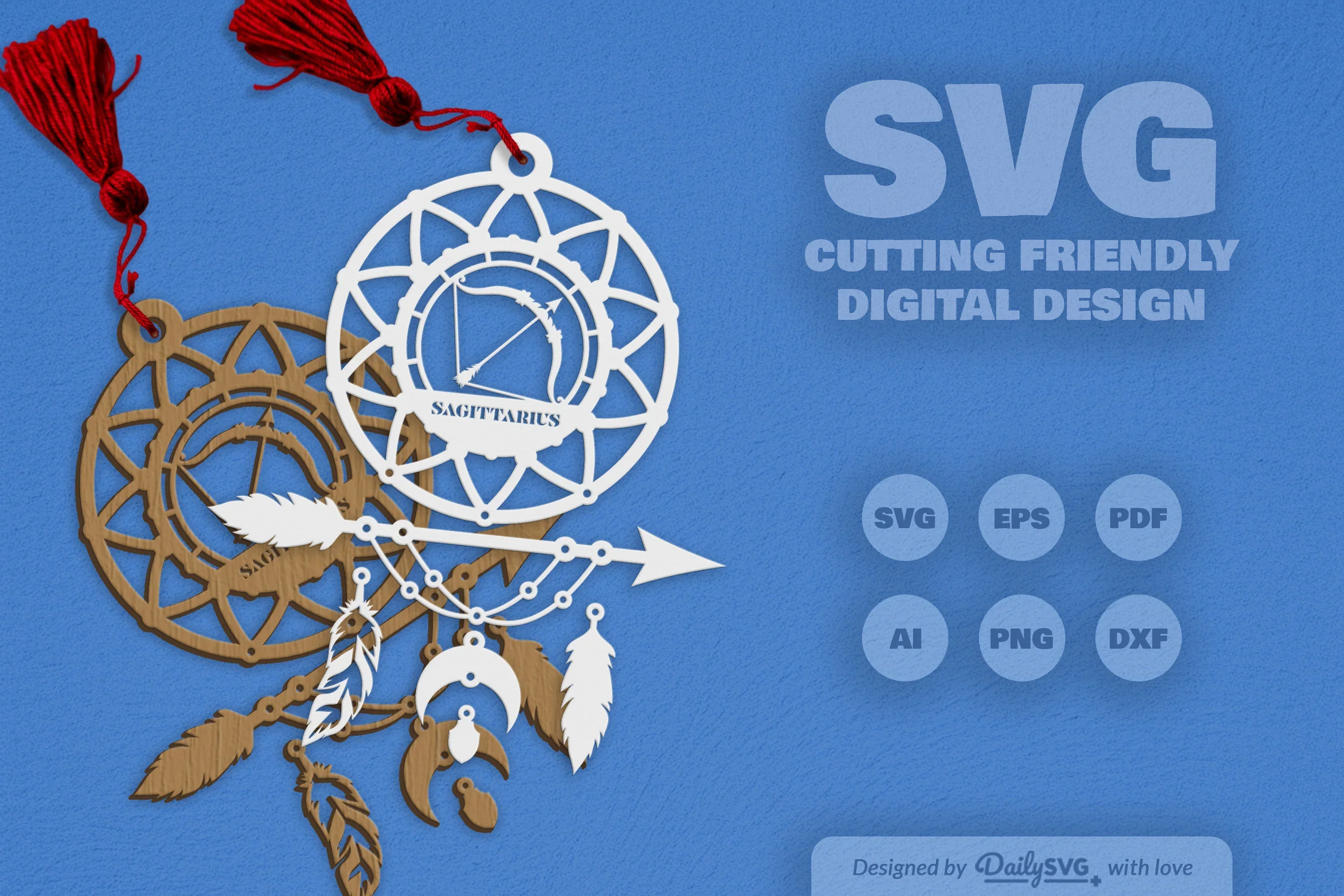 Sagittarius Dream Catcher SVG Bundle Set - Image 2