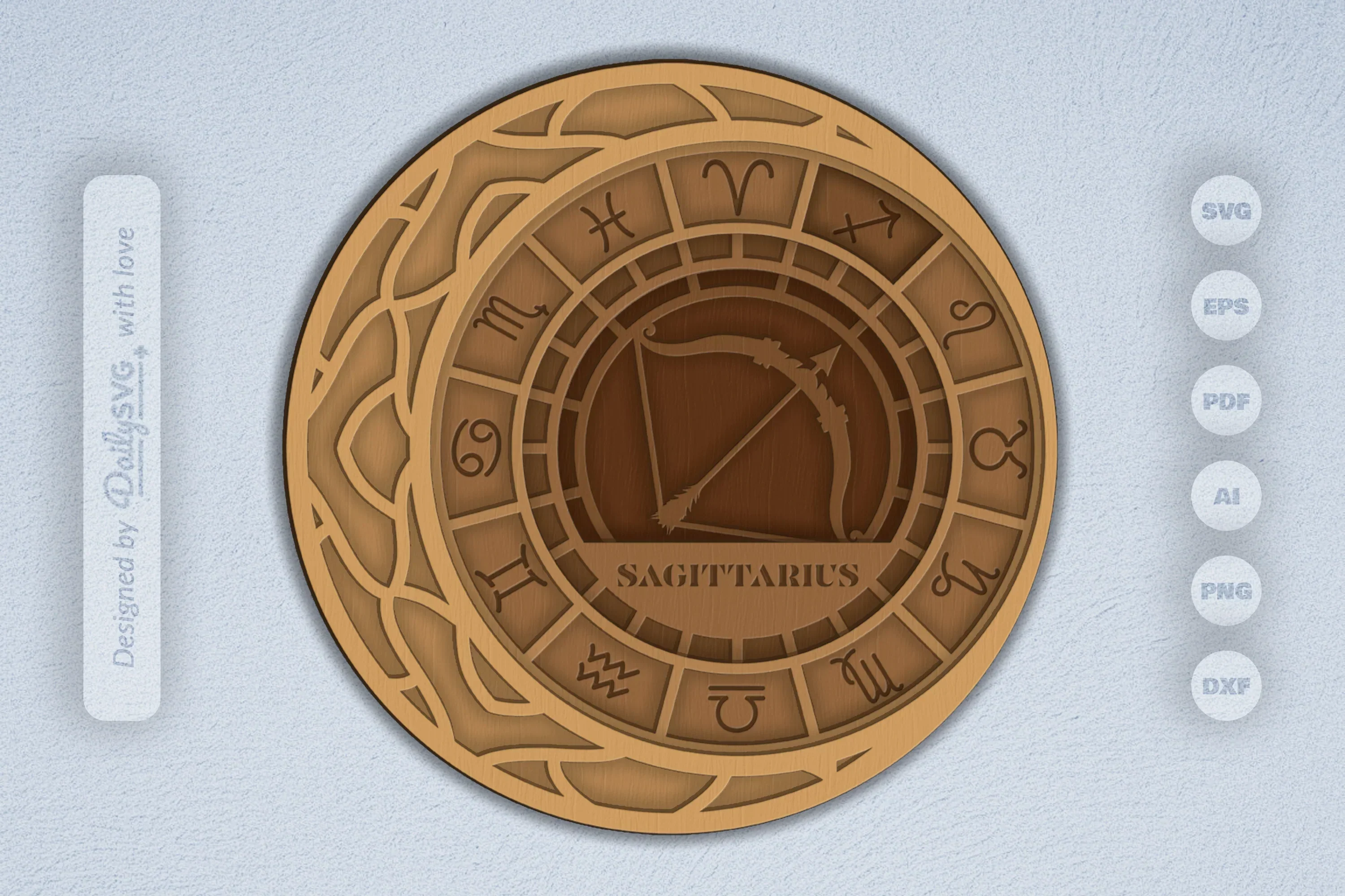 Sagittarius Zodiac Laser Cut SVG Bundle
