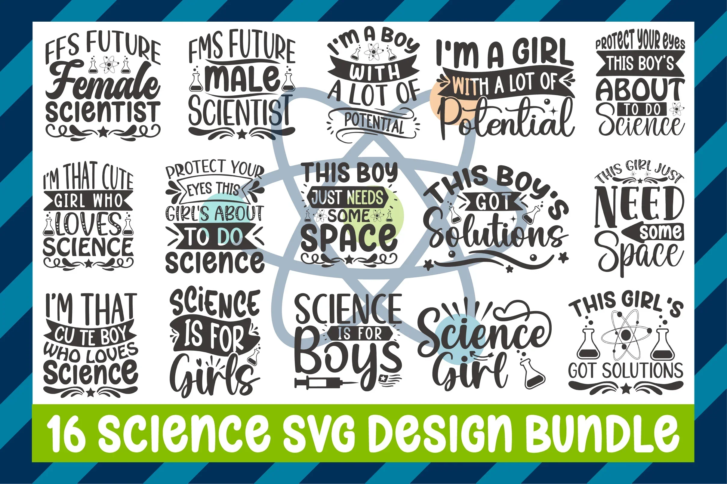 Science Girl SVG Bundle