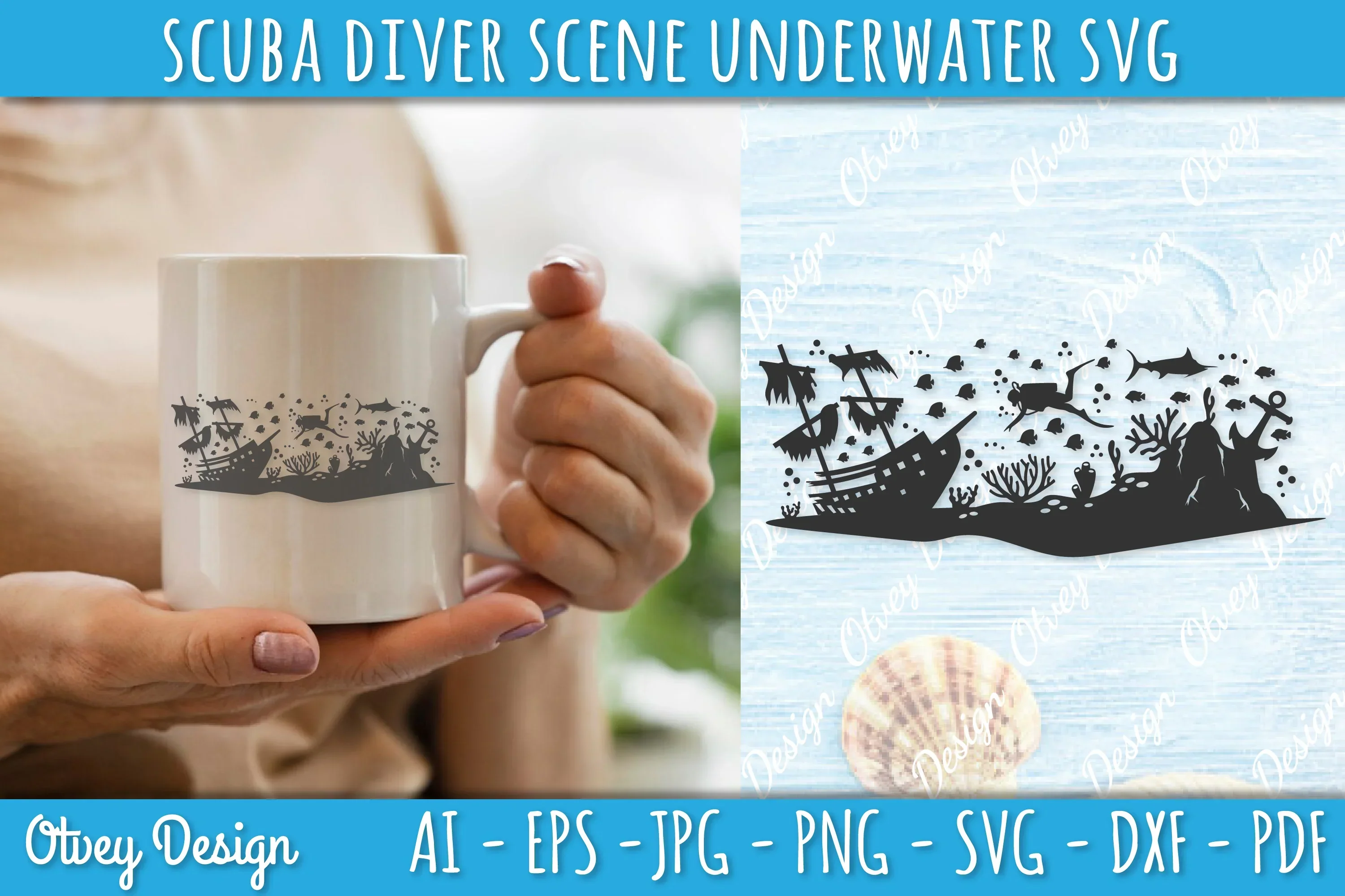 Scuba Diver Underwater World SVG Bundle - Image 3