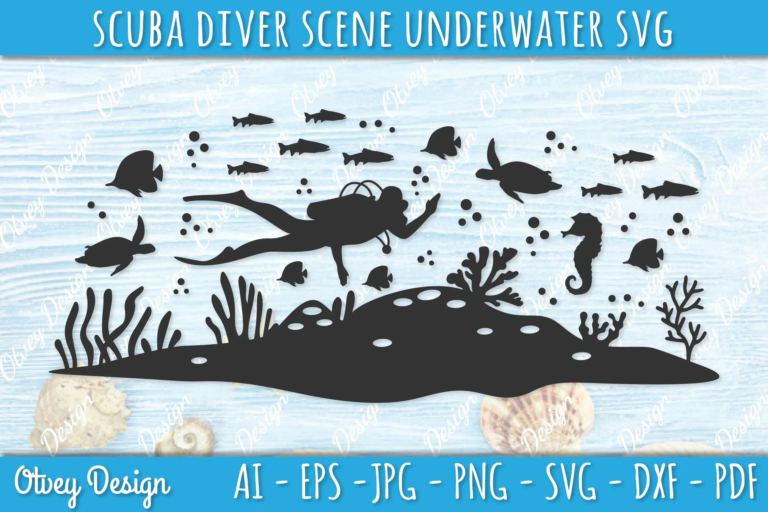 Scuba Diver Underwater World SVG Bundle