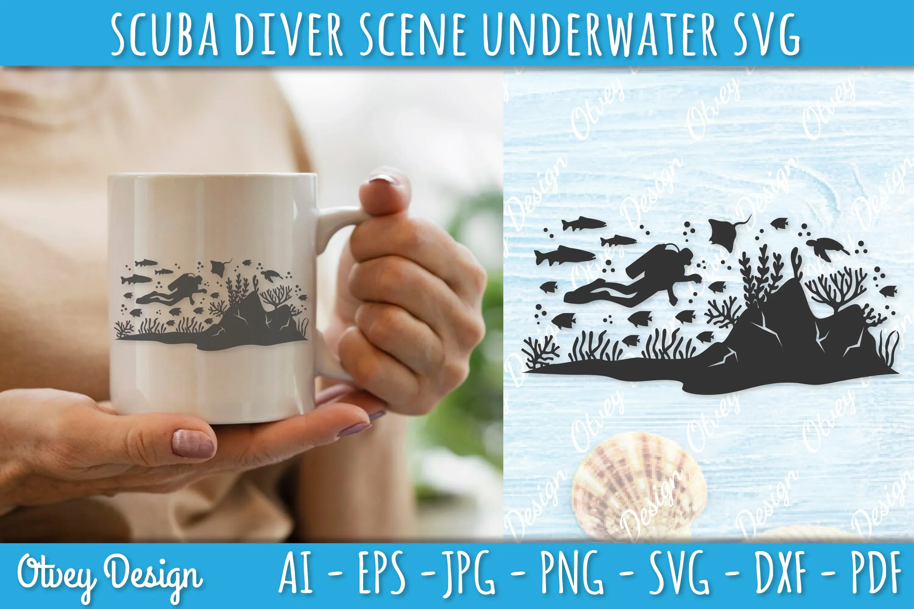 Scuba Diver Underwater World SVG Bundle - Image 3