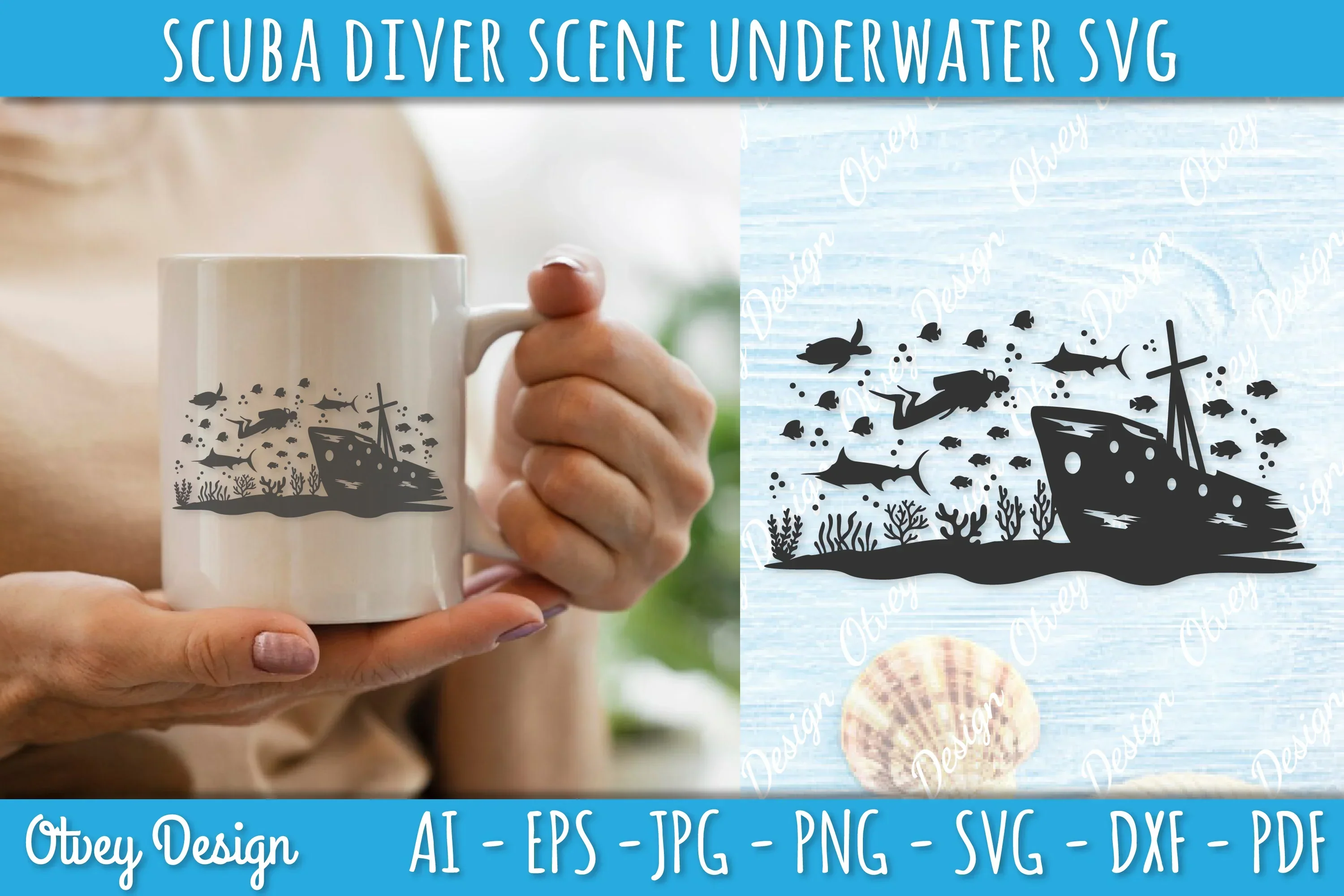 Scuba Diver Underwater World SVG Bundle - Image 3
