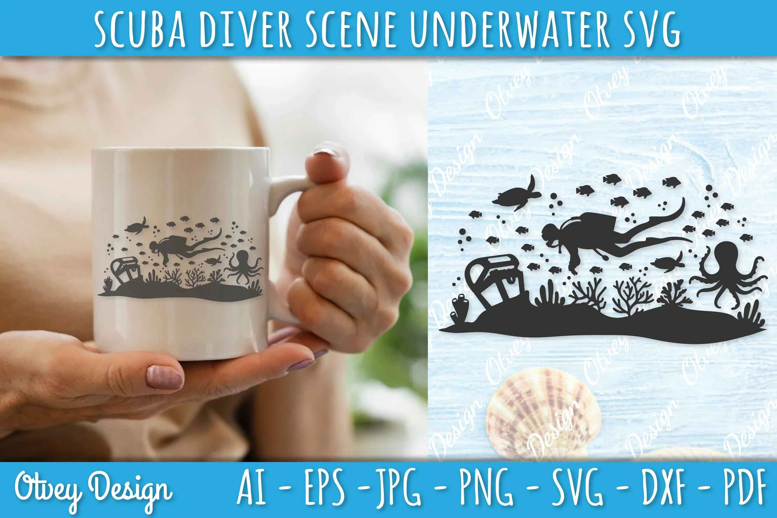 Scuba Diver Underwater World SVG Bundle - Image 3