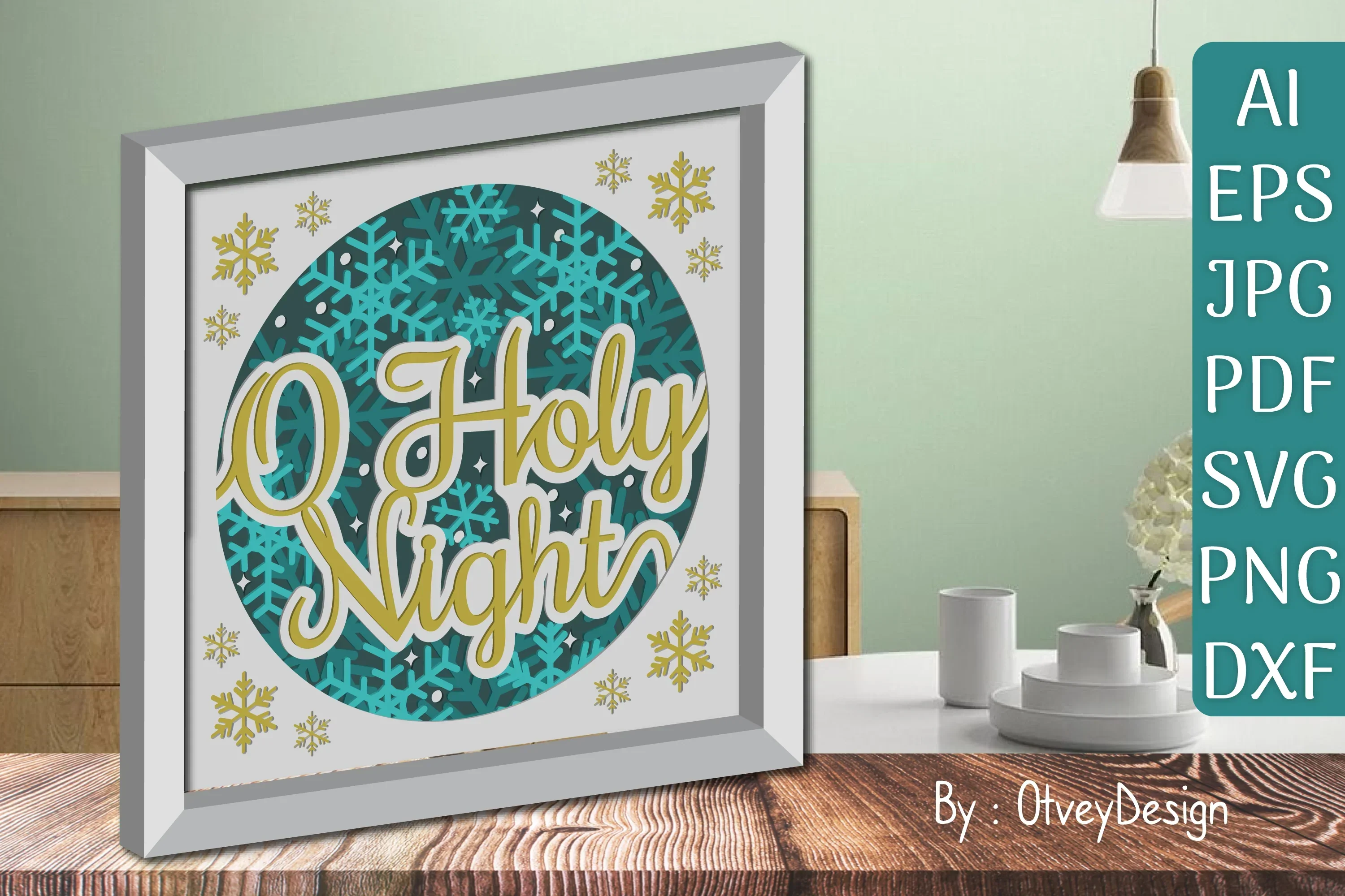 Shadow Box Merry Christmas Layered Papercut SVG Bundle - Image 2