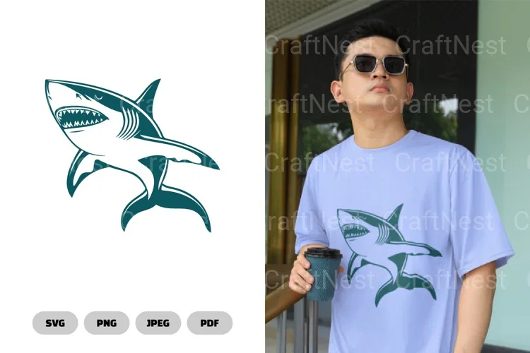 Shark Illustration Clipart Bundle