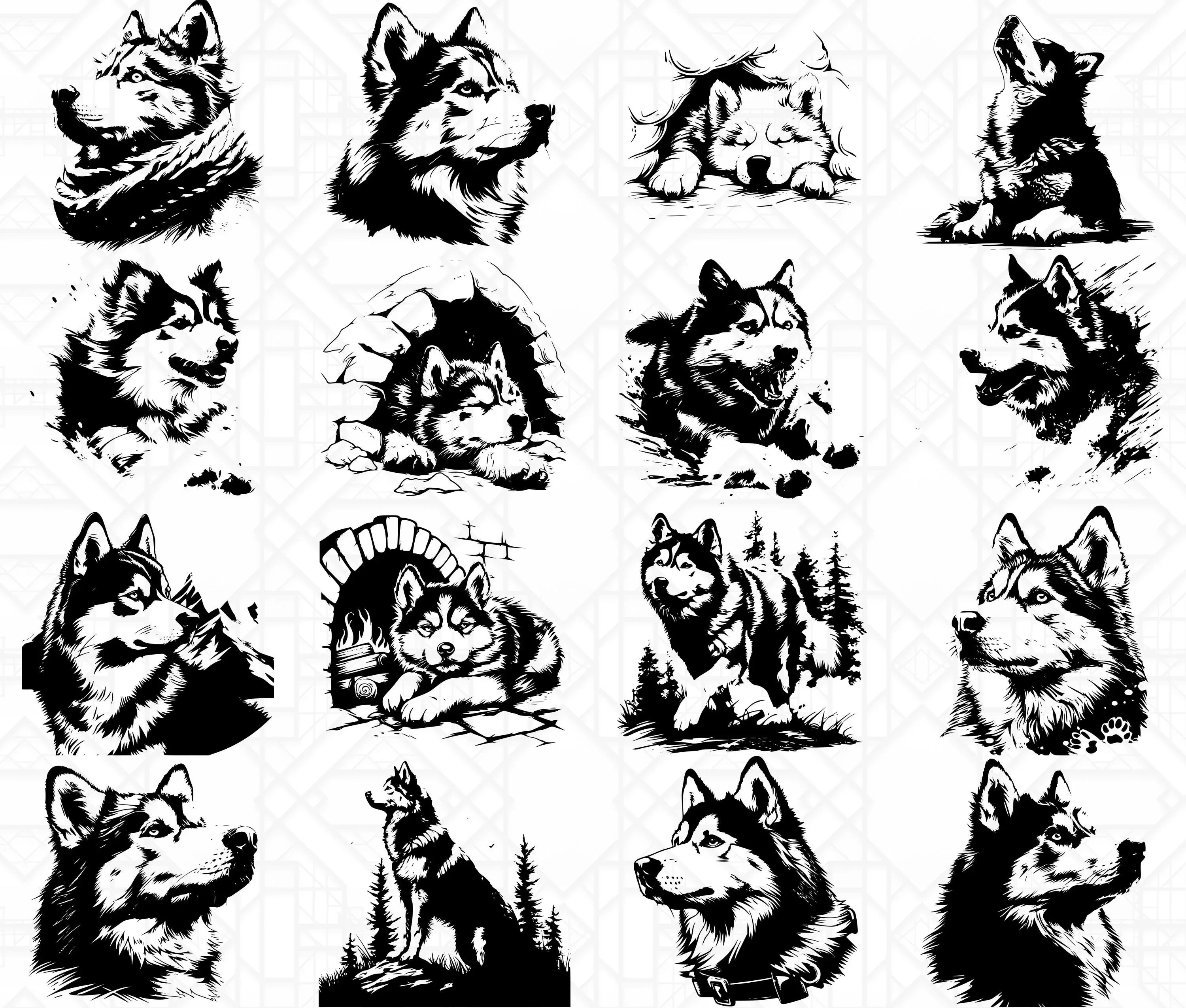 Siberian Husky SVG Bundle - Image 3