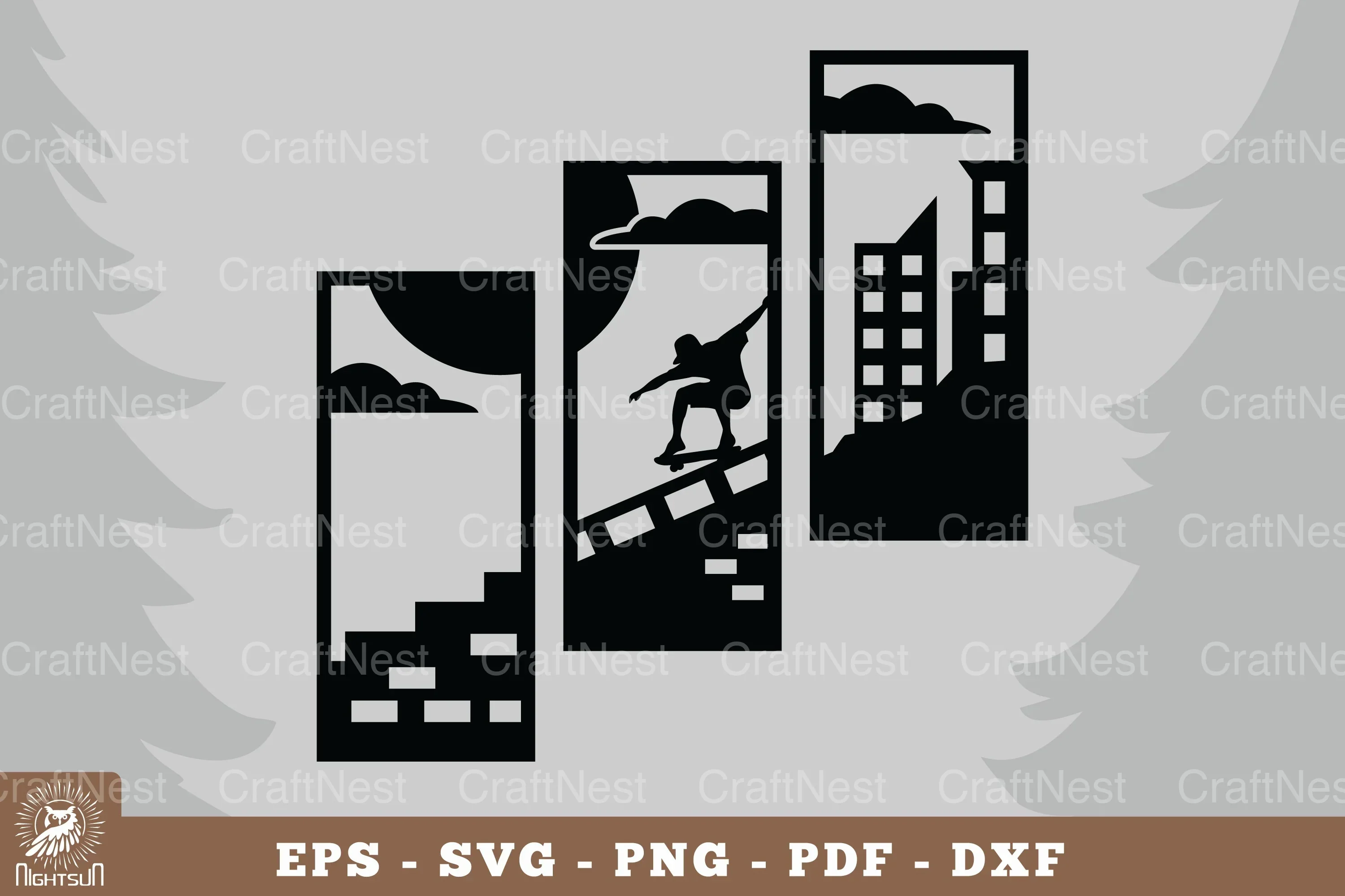 Skateboard Home Decor Clipart Bundle