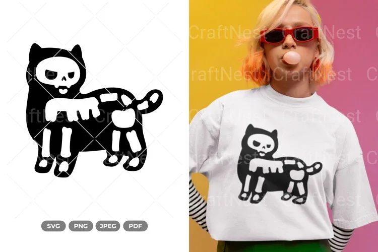Skeleton Cat SVG Bundle