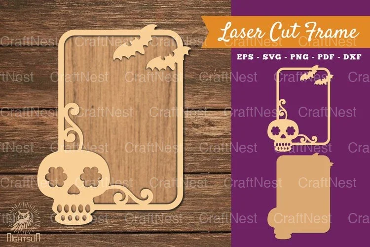 Skeleton Laser Cut Frame SVG Bundle