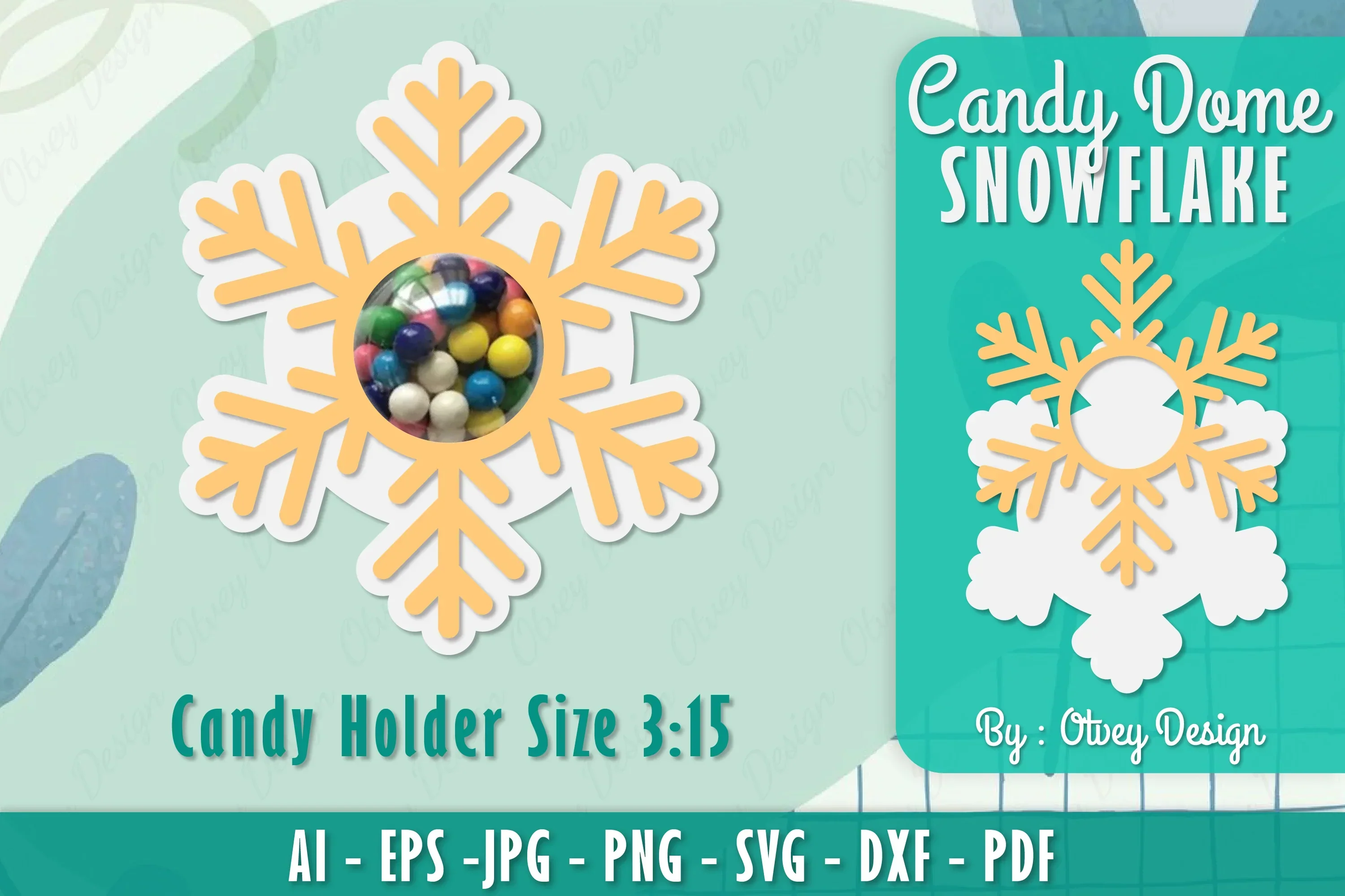 Snowflake Candy Dome SVG Bundle