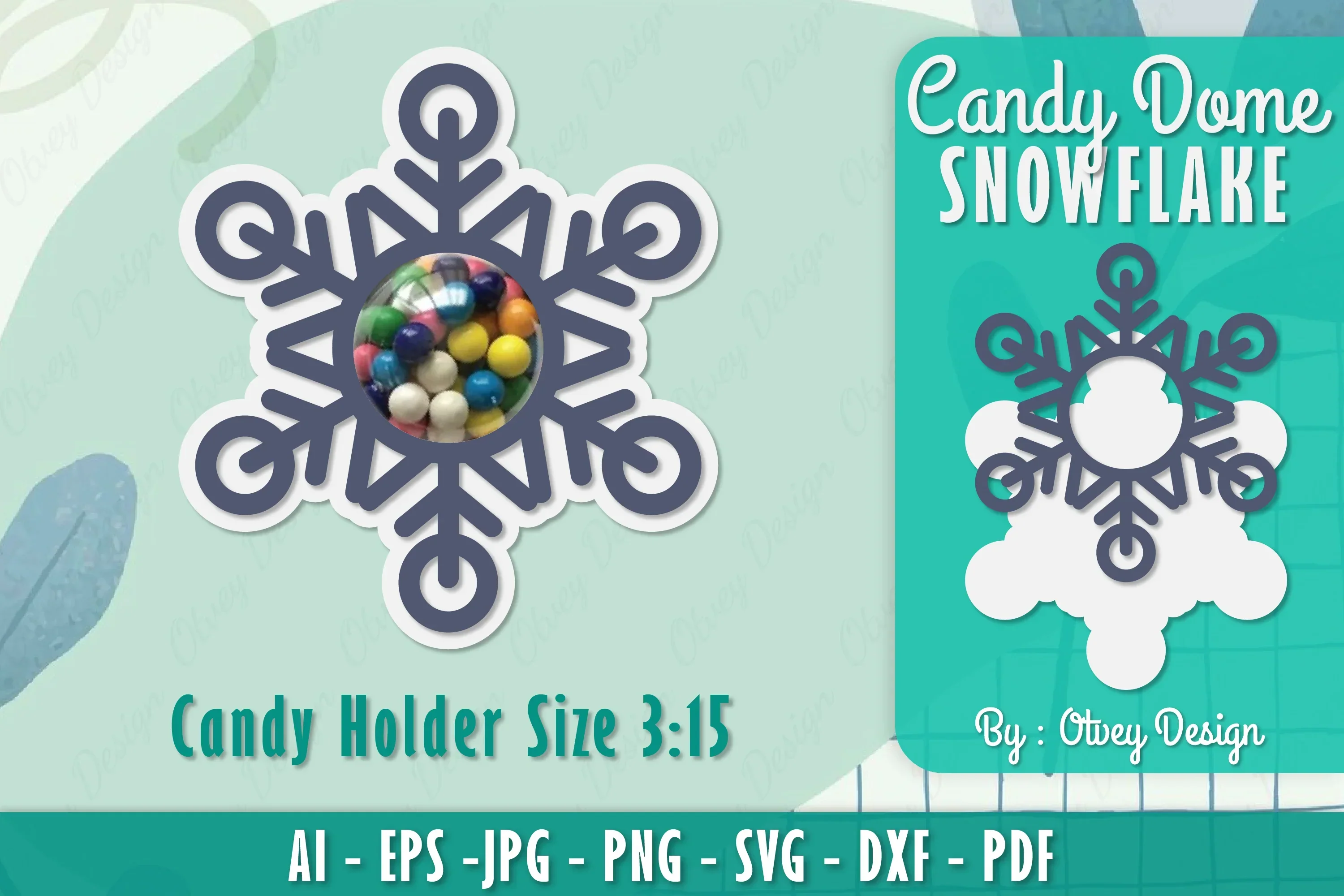 Snowflake Candy Dome SVG Bundle