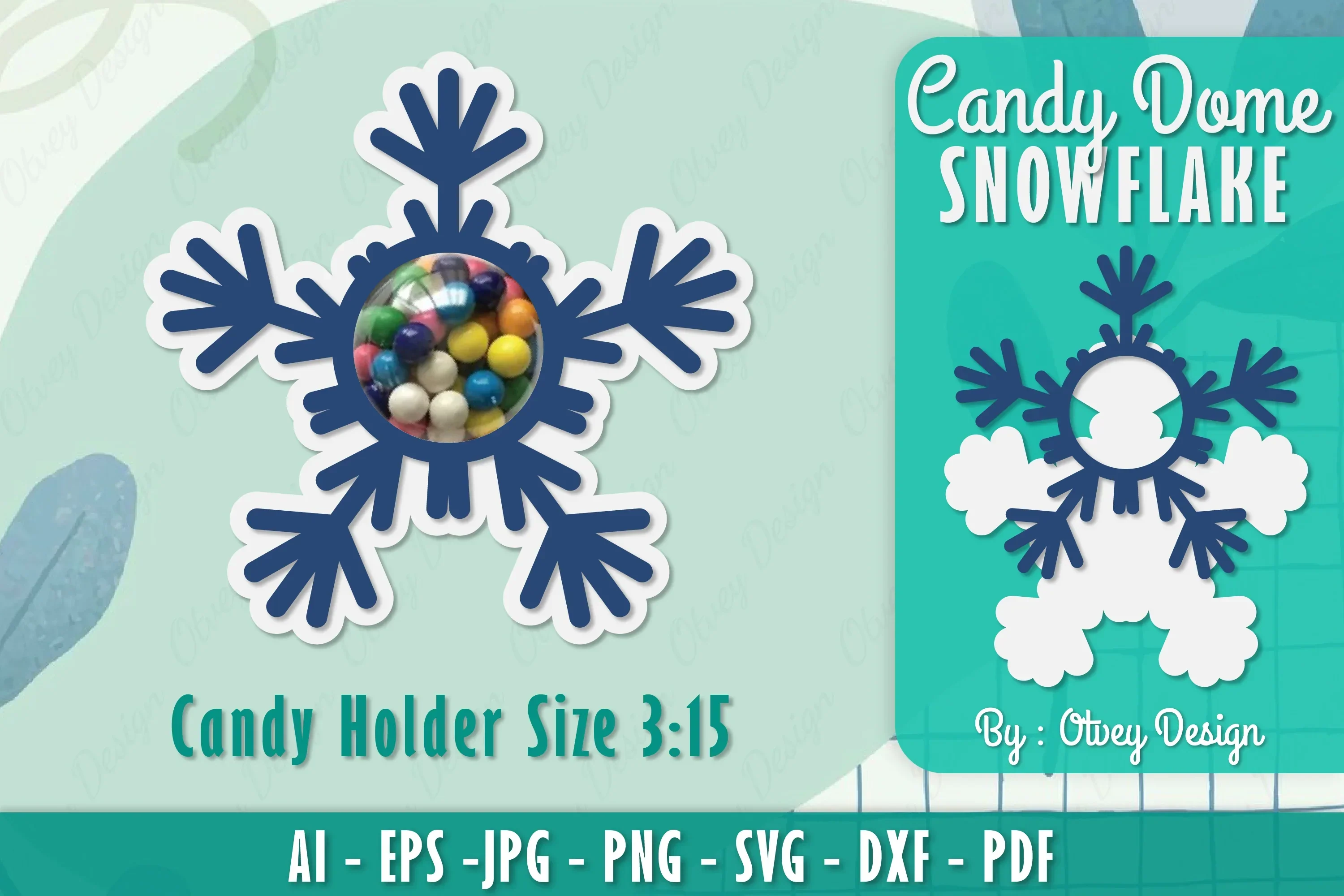 Snowflake Candy Dome SVG Bundle