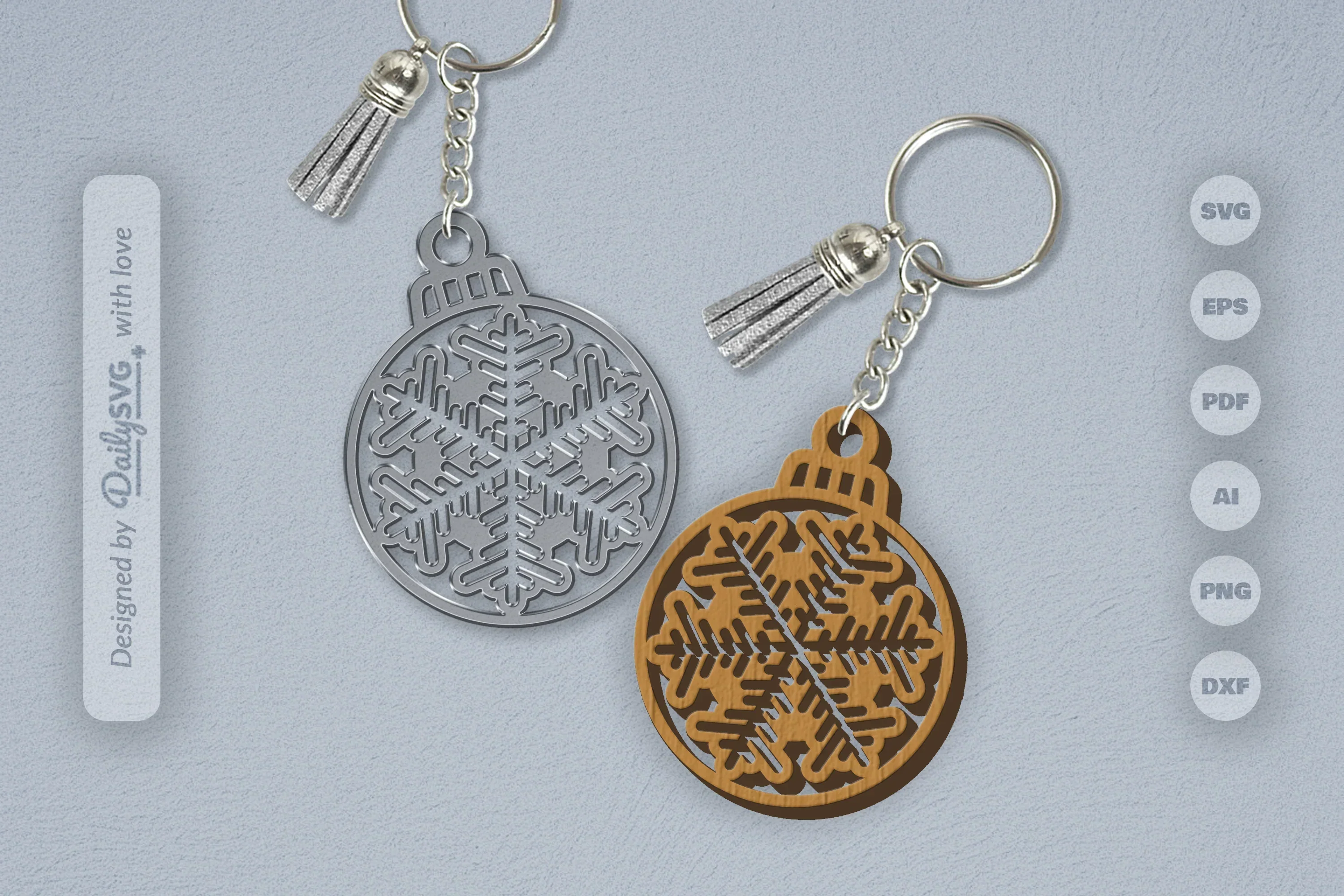 Snowflake Christmas Bauble SVG Bundle