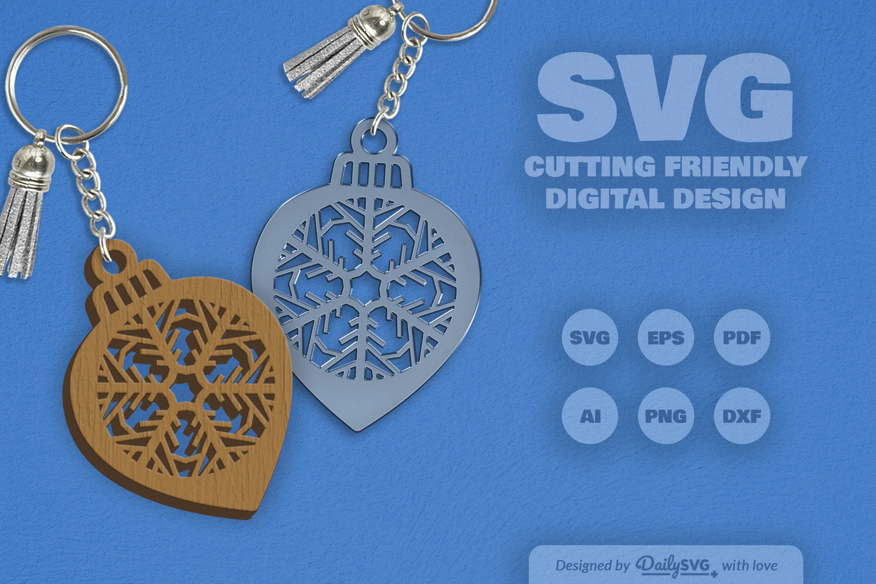 Snowflake Christmas Bauble SVG Bundle - Image 2