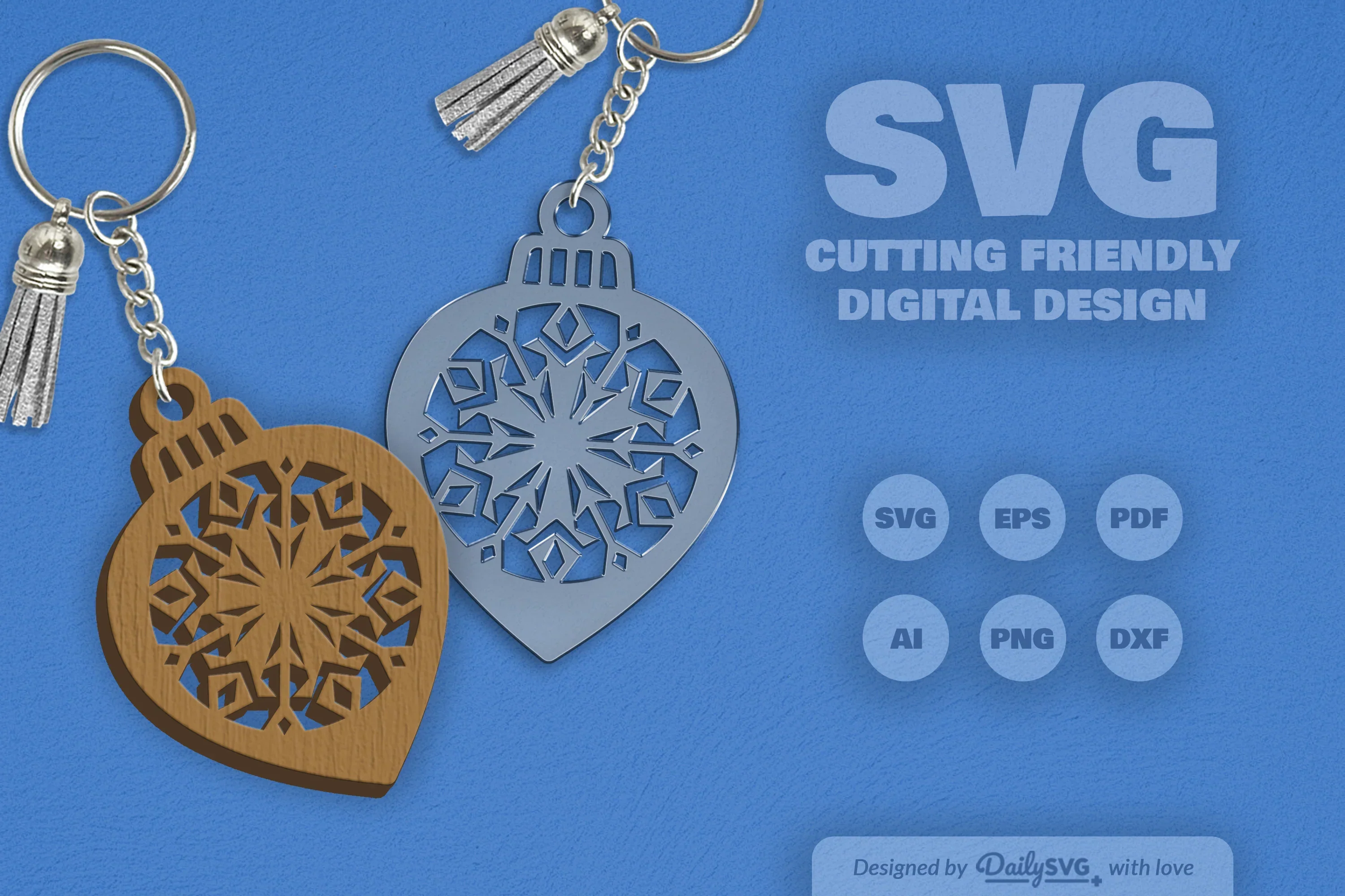 Snowflake Christmas Bauble SVG Bundle - Image 2
