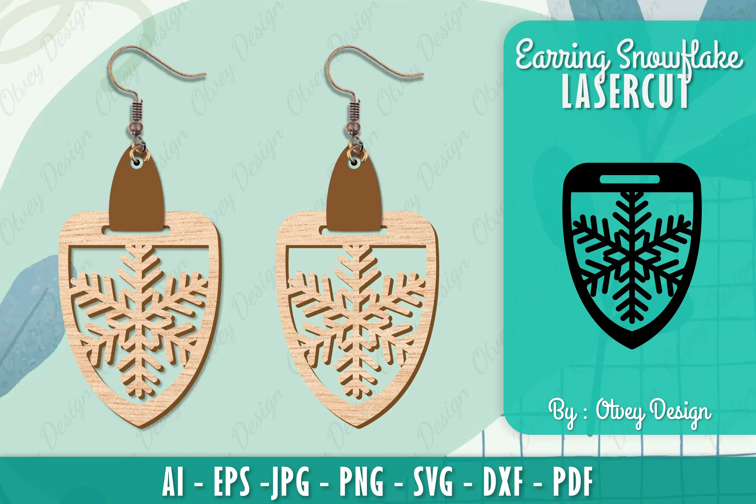 Snowflake Earring Lasercut SVG Bundle