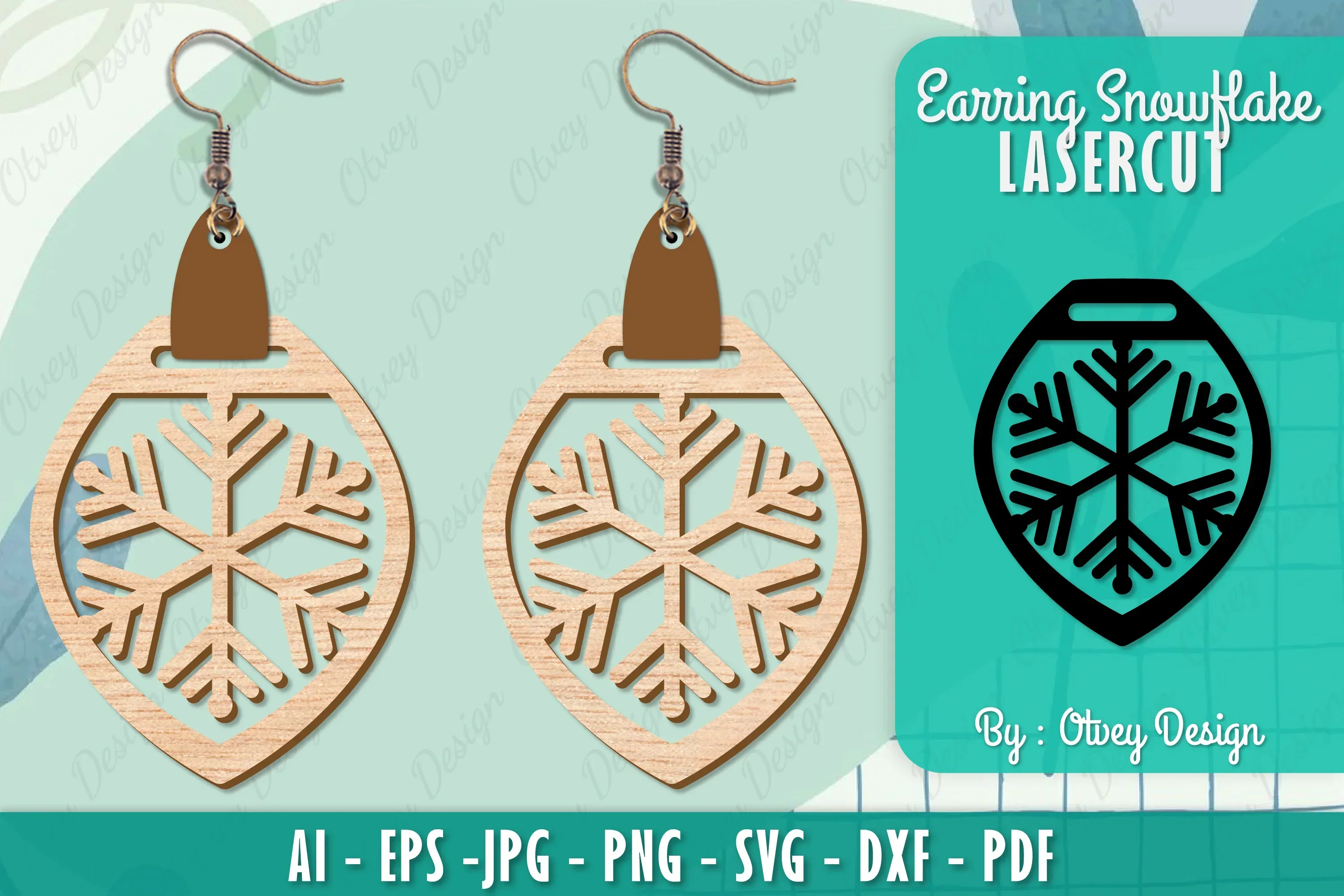 Snowflake Earring Lasercut SVG Bundle