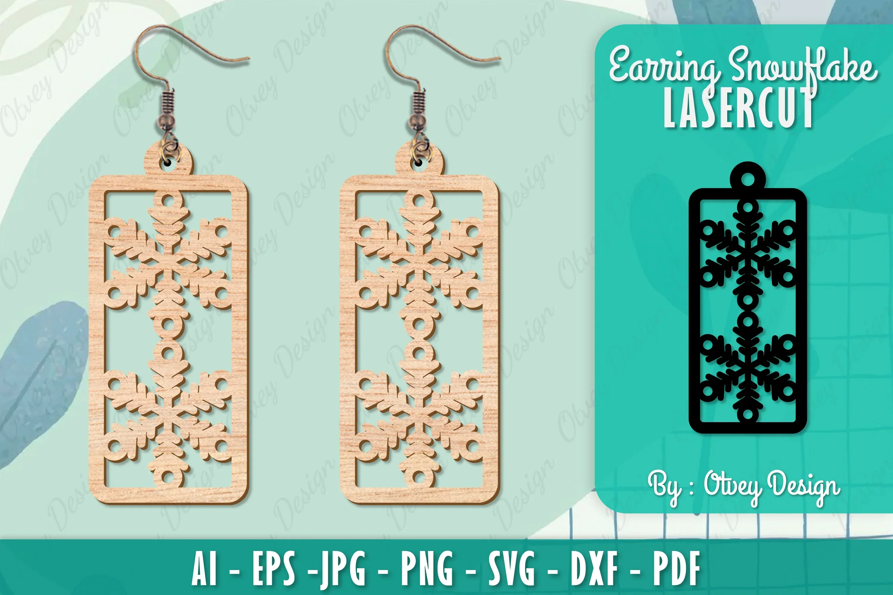 Snowflake Earring Lasercut SVG Bundle
