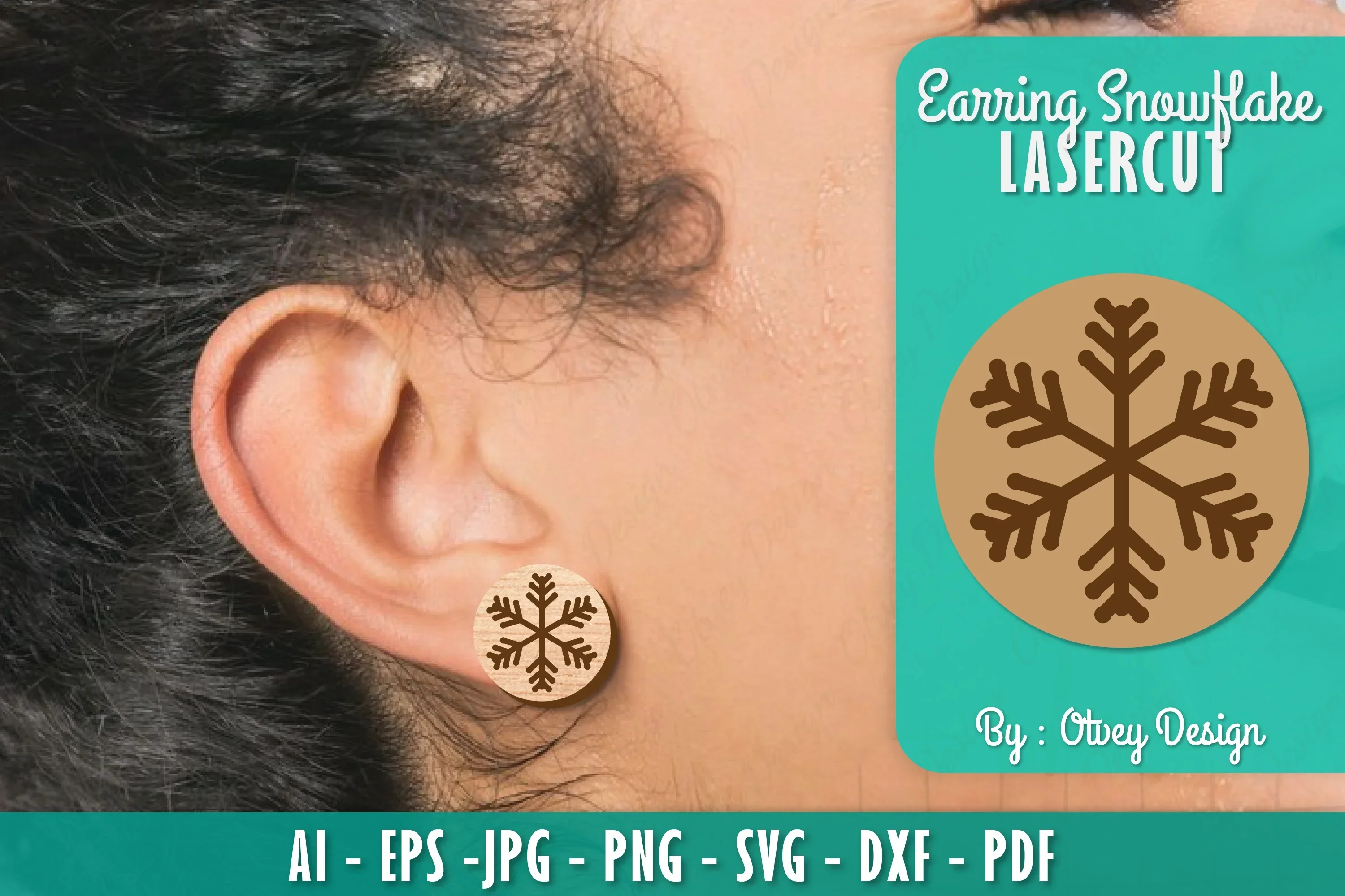 Snowflake Earring Lasercut SVG Bundle