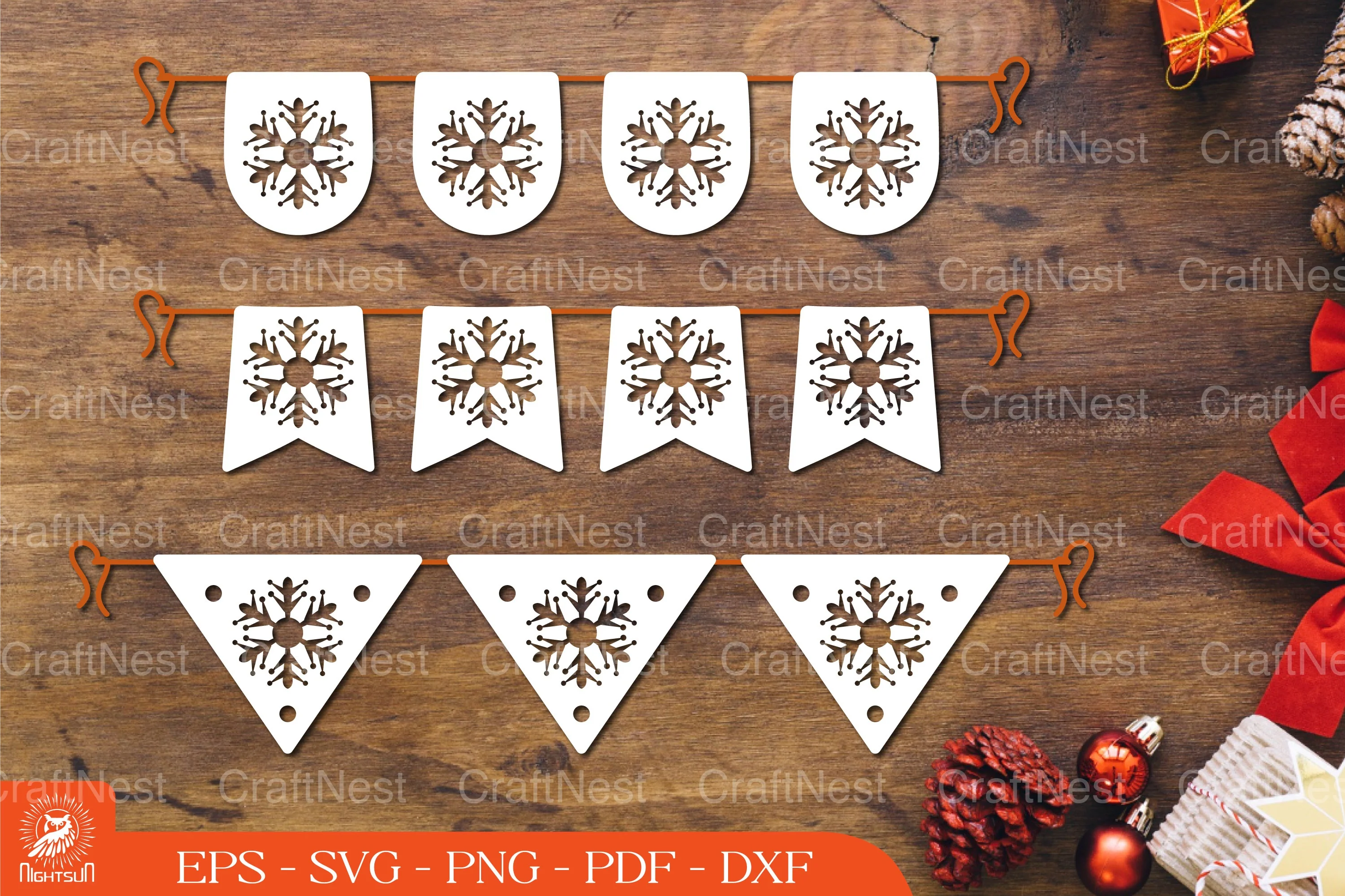 Snowflake Earrings Design SVG Bundle