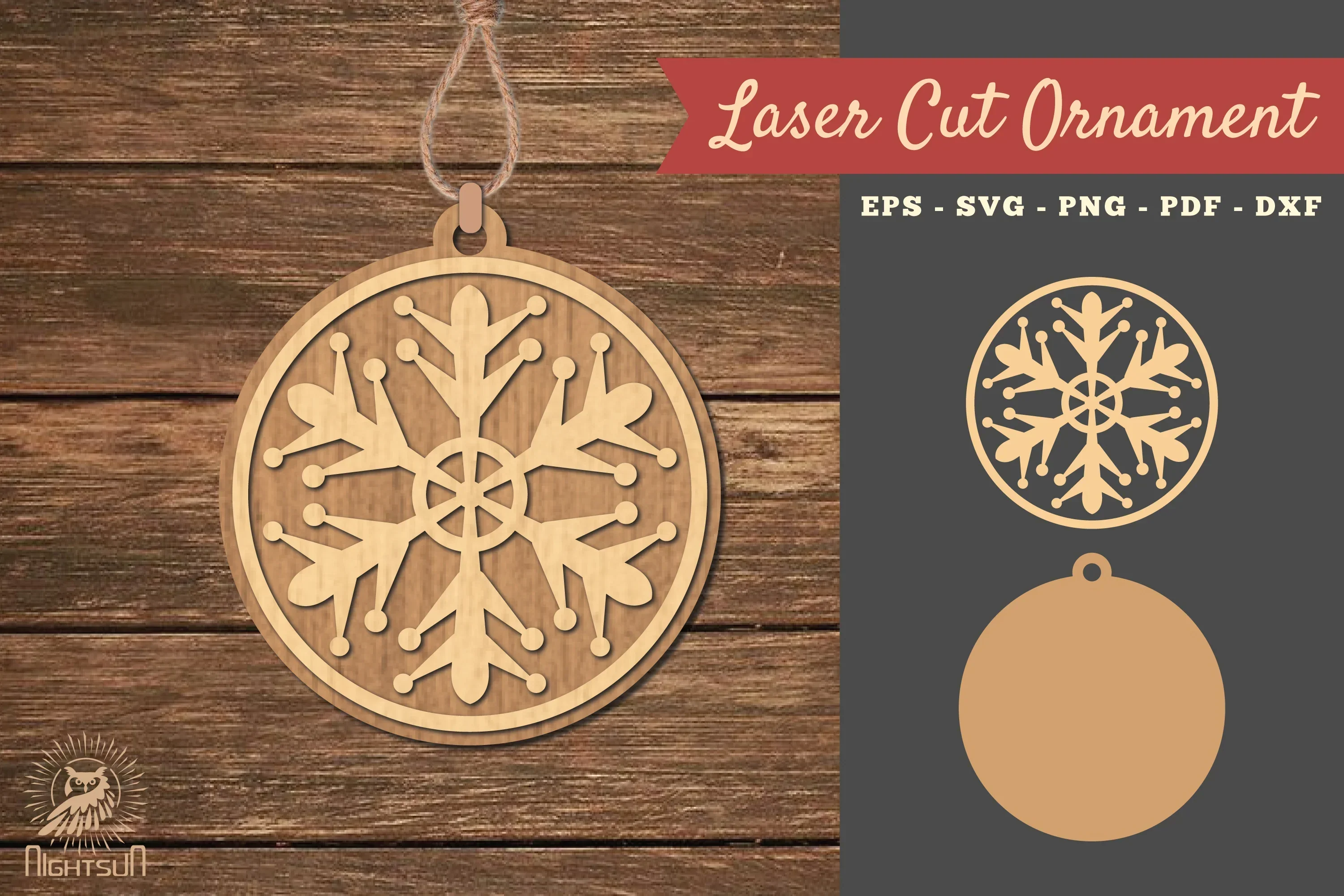 Snowflake Laser Cut Ornament SVG Bundle