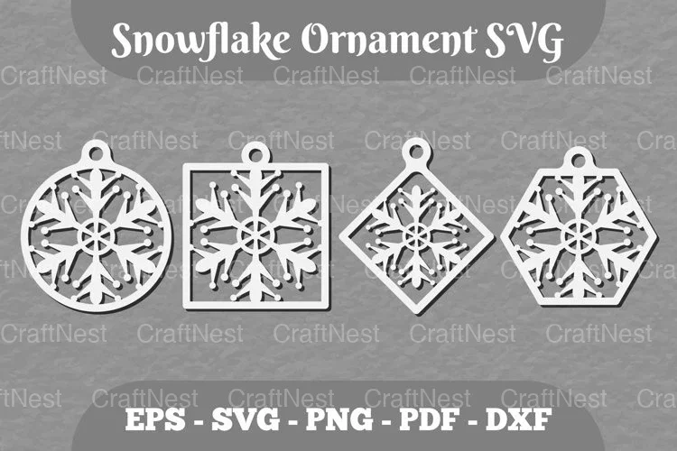 Snowflake Ornament SVG Bundle