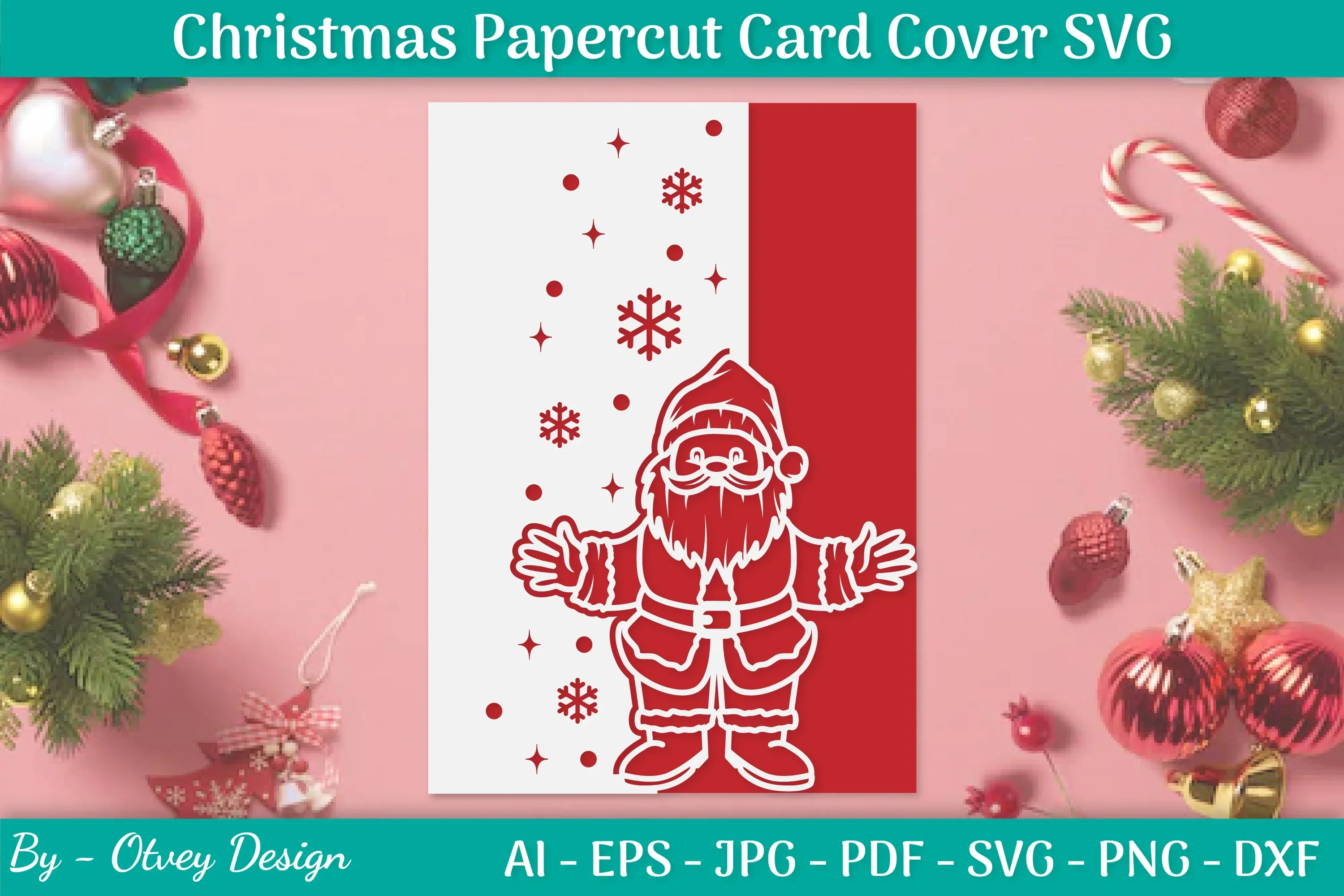 Snowflake Papercut Card Cover Template SVG Bundle