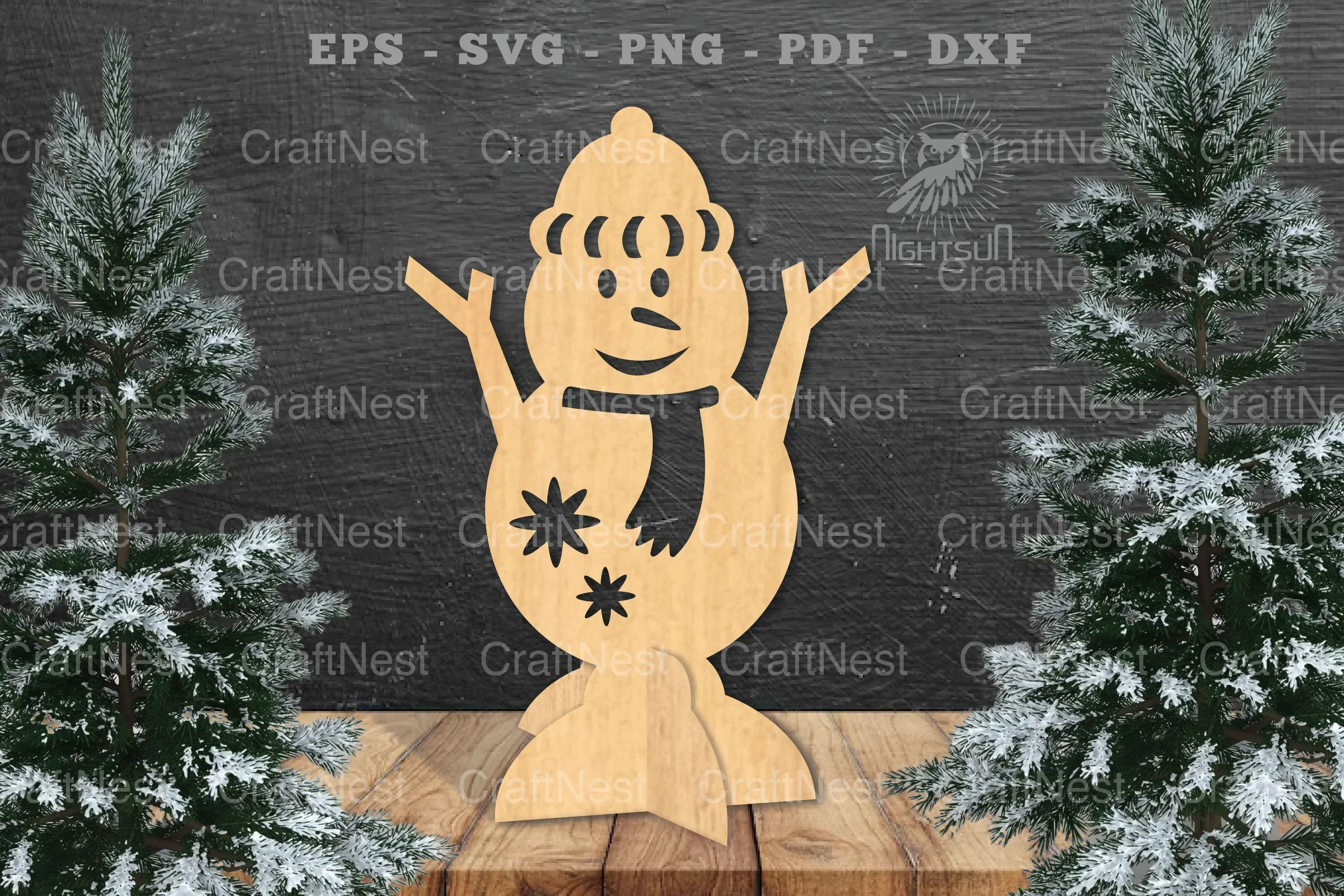 Snowman Laser Cut Home Decor SVG Bundle