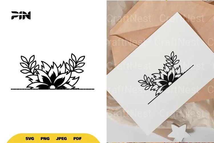 Split Sunflower Border SVG Bundle