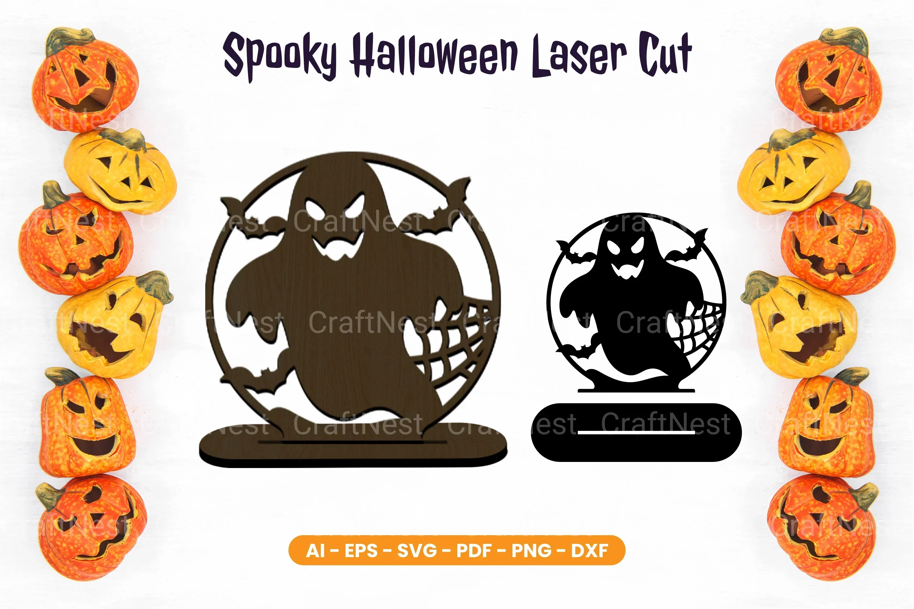 Spooky Halloween Laser Cut Stand SVG Bundle