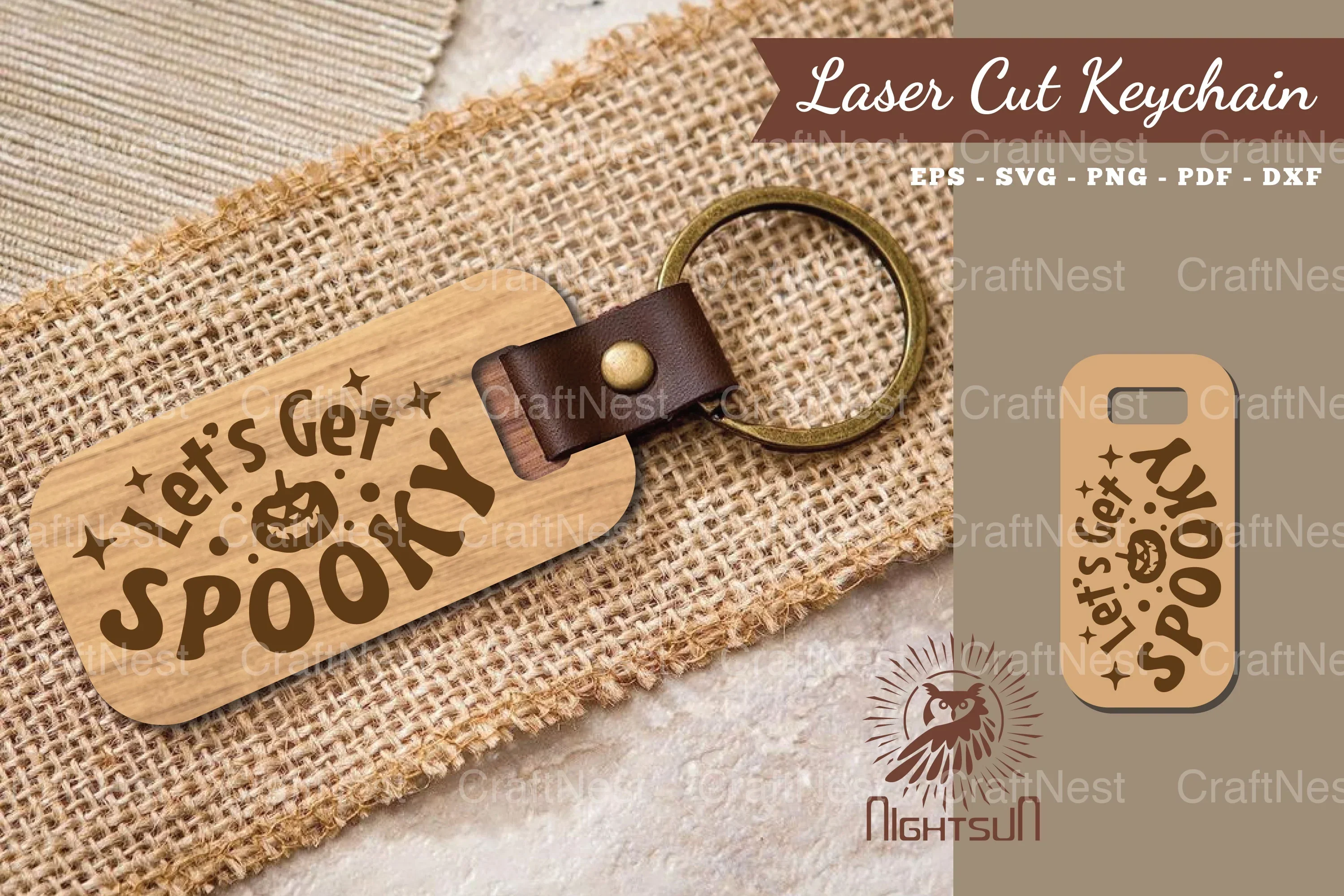 Spooky Laser Cut Keychain Design Bundle