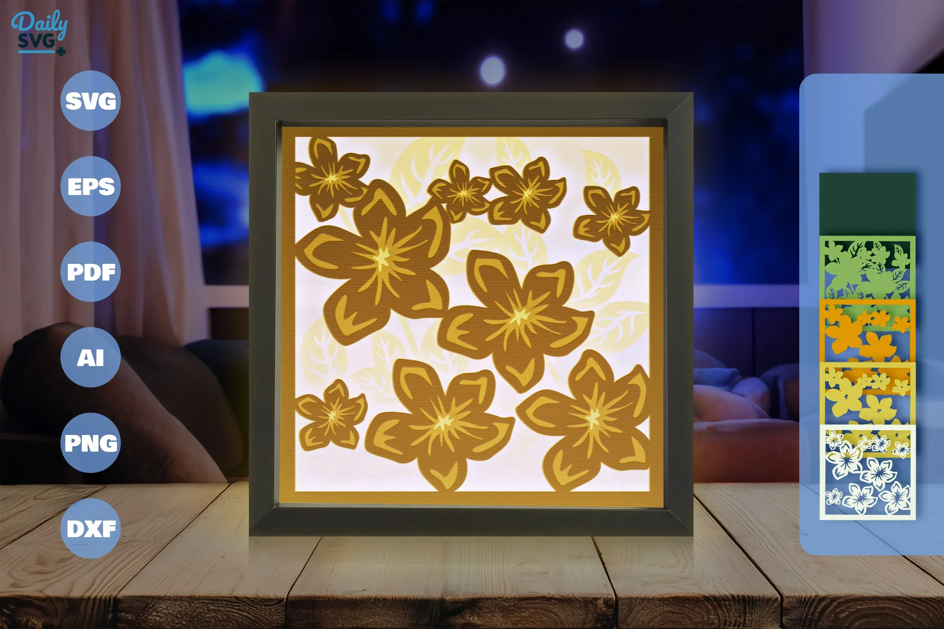 Spring Floral Papercut SVG Bundle - Image 3
