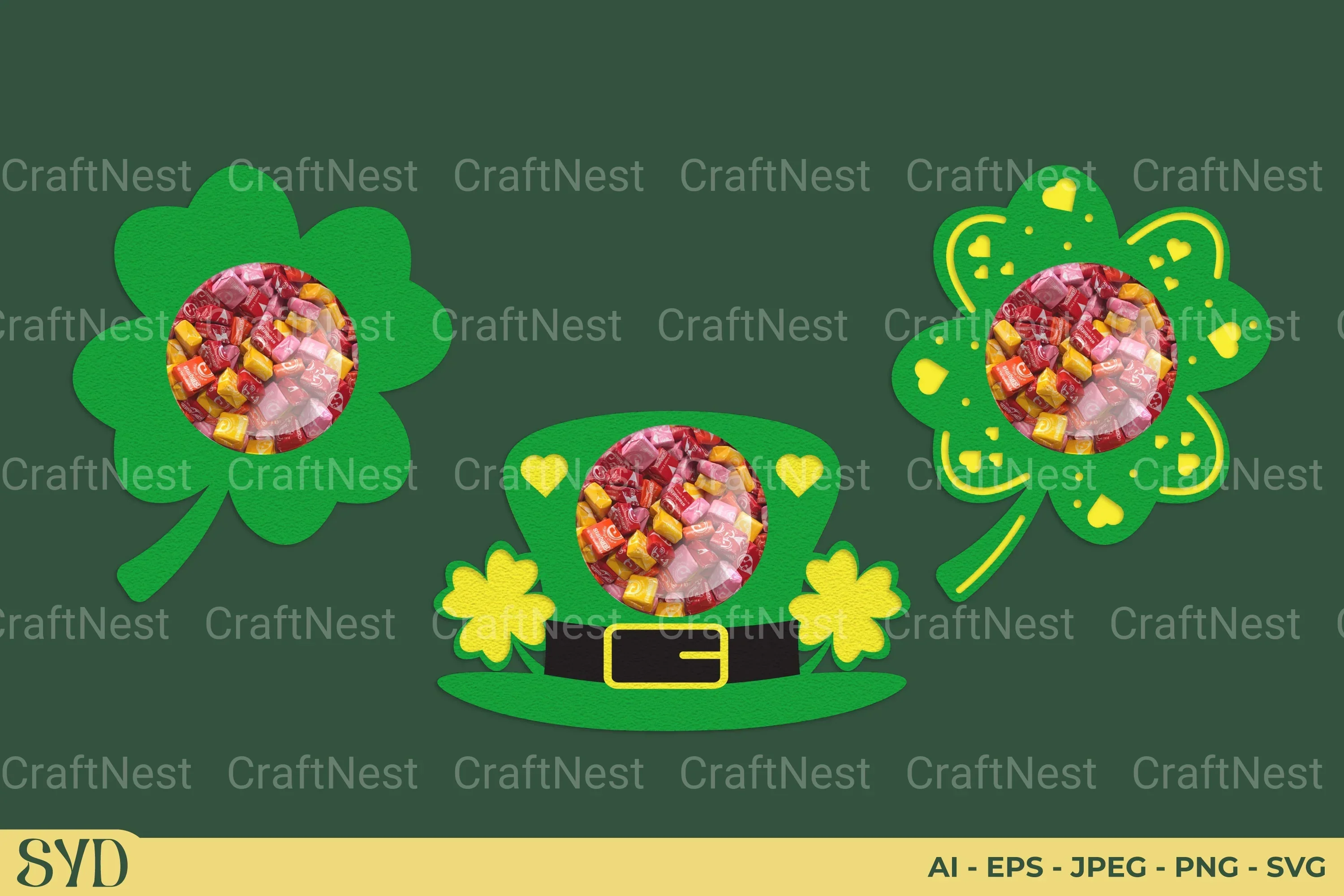 St. Patrick's Candy Holder SVG Bundle