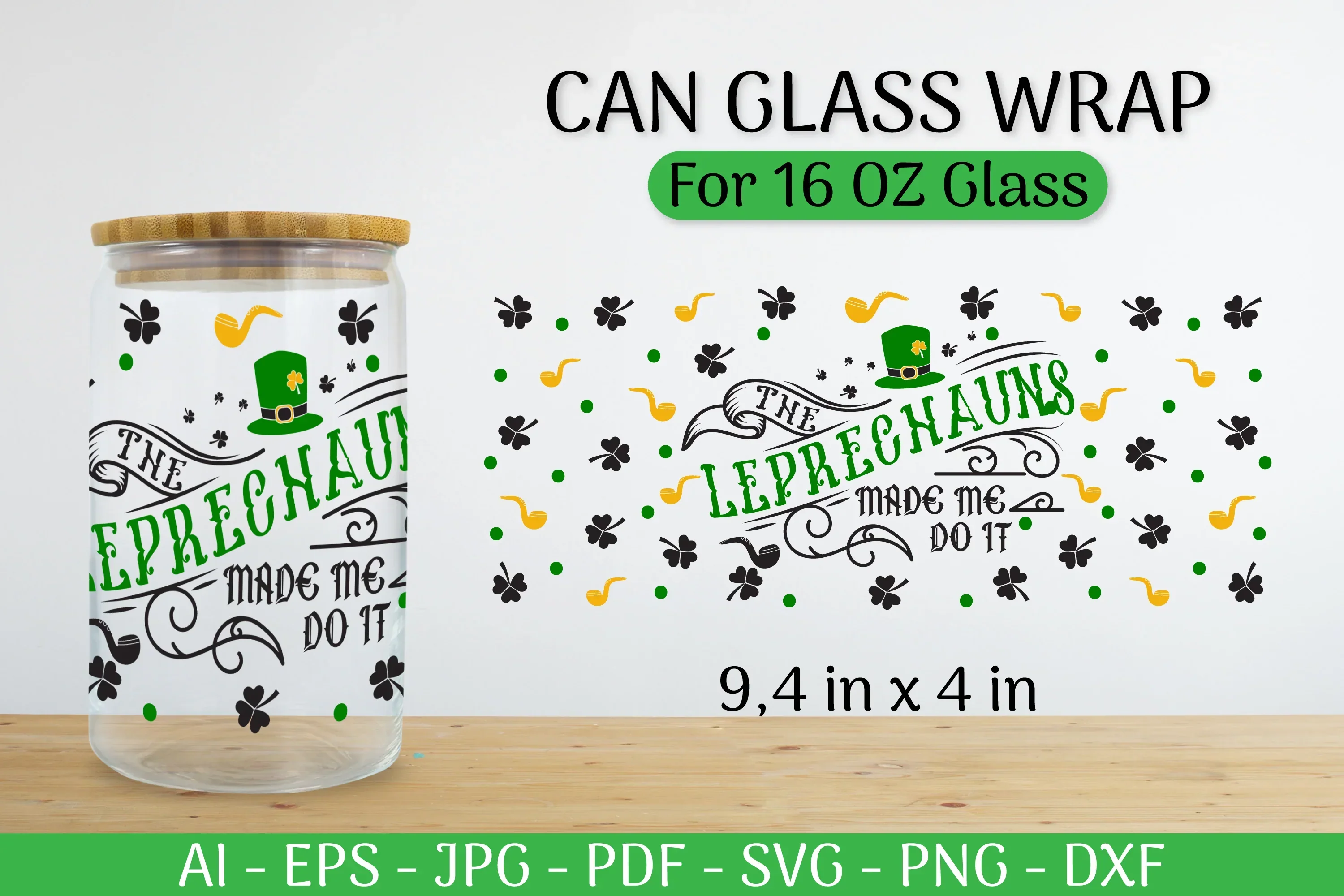 St. Patrick's Day Can Glass Wrap SVG Bundle
