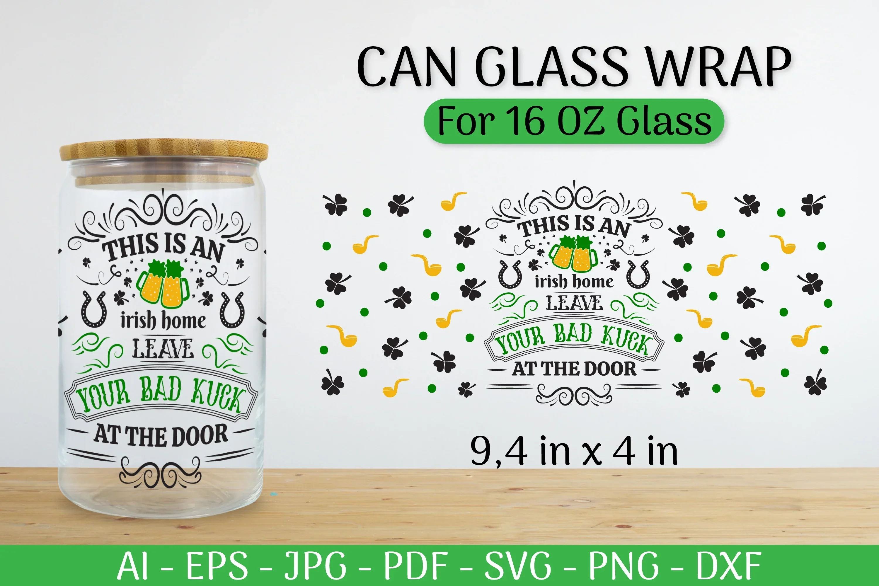 St. Patrick's Day Can Glass Wrap SVG Bundle - Image 2