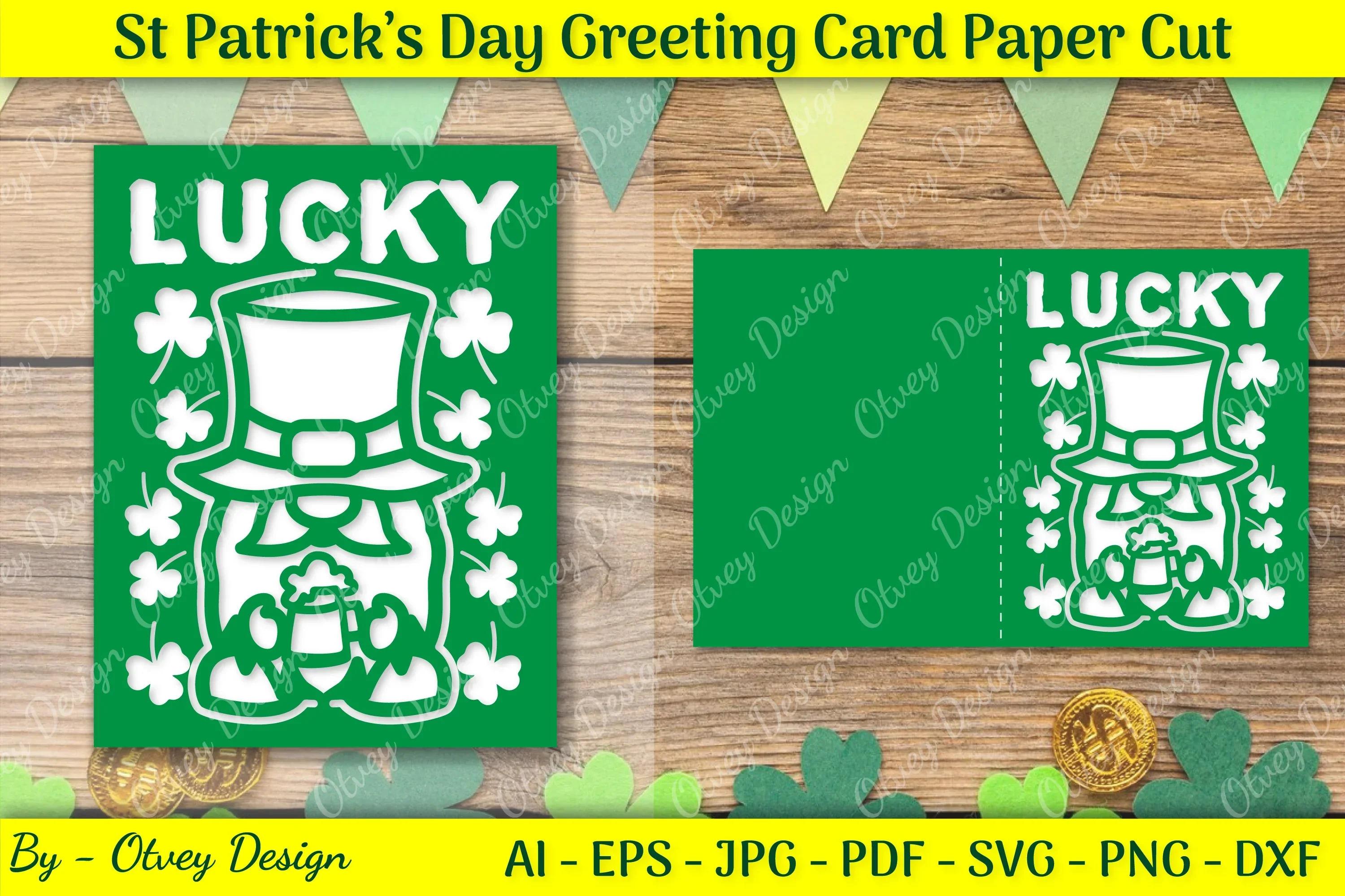 St. Patrick's Day Card SVG Bundle