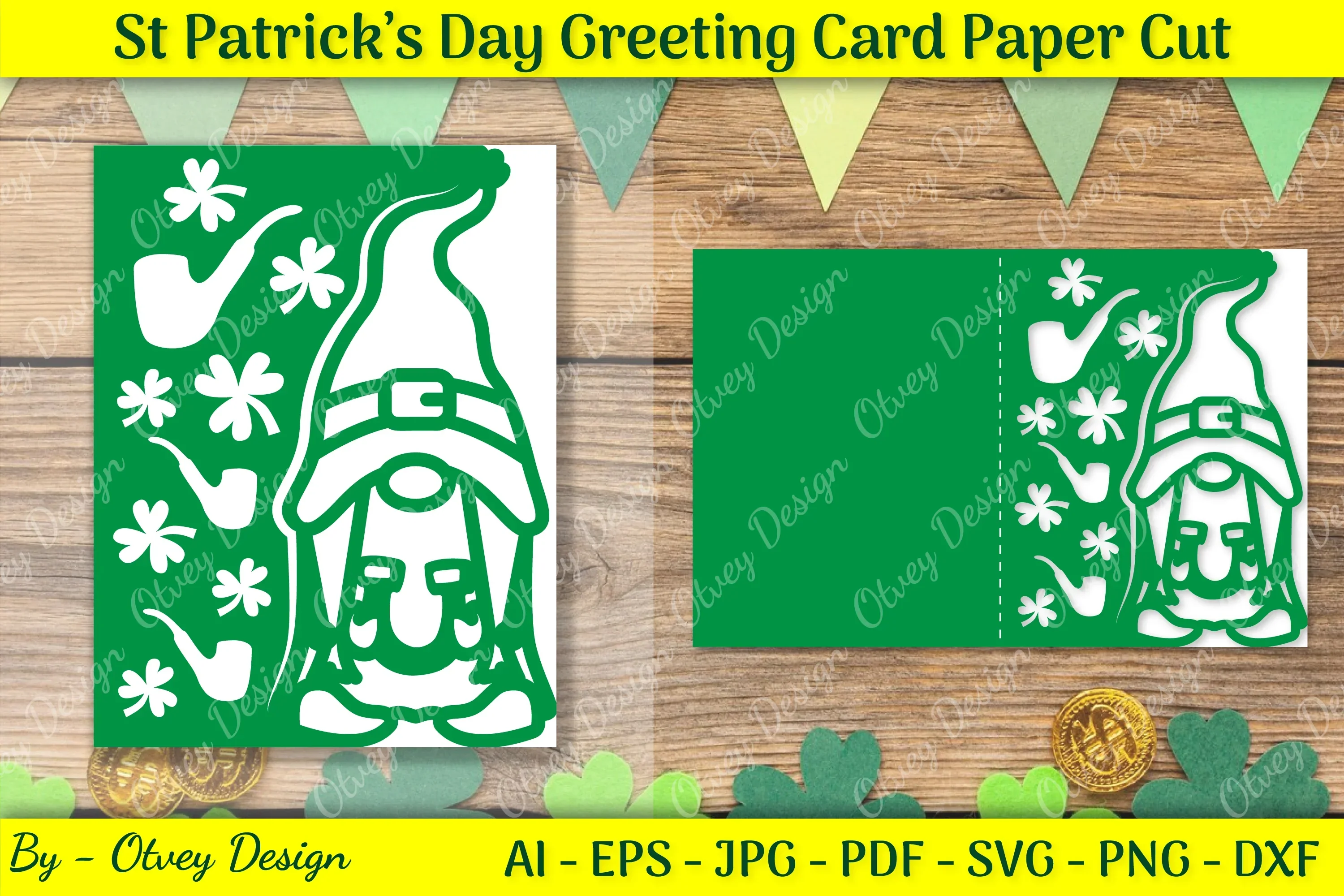 St. Patrick's Day Card SVG Bundle
