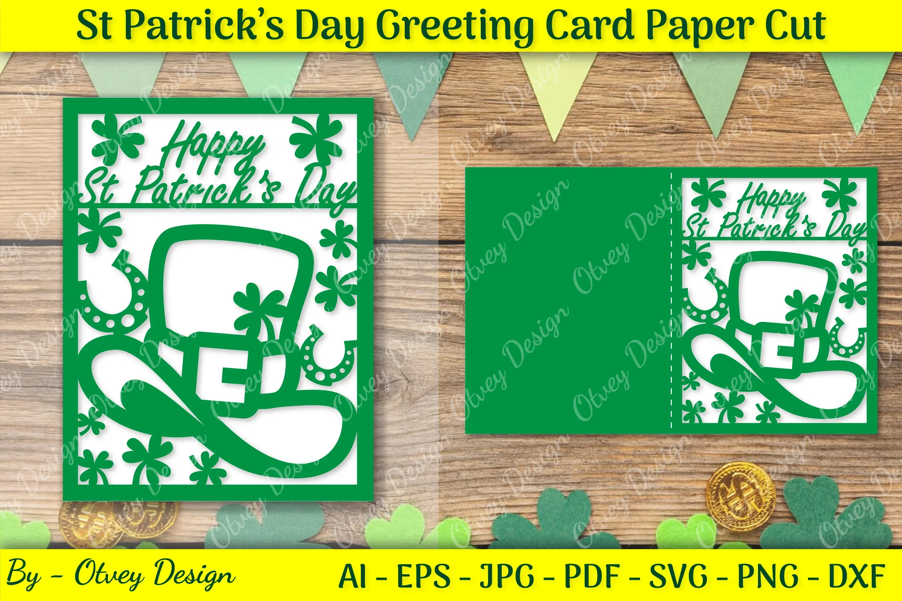 St. Patrick's Day Card SVG Bundle