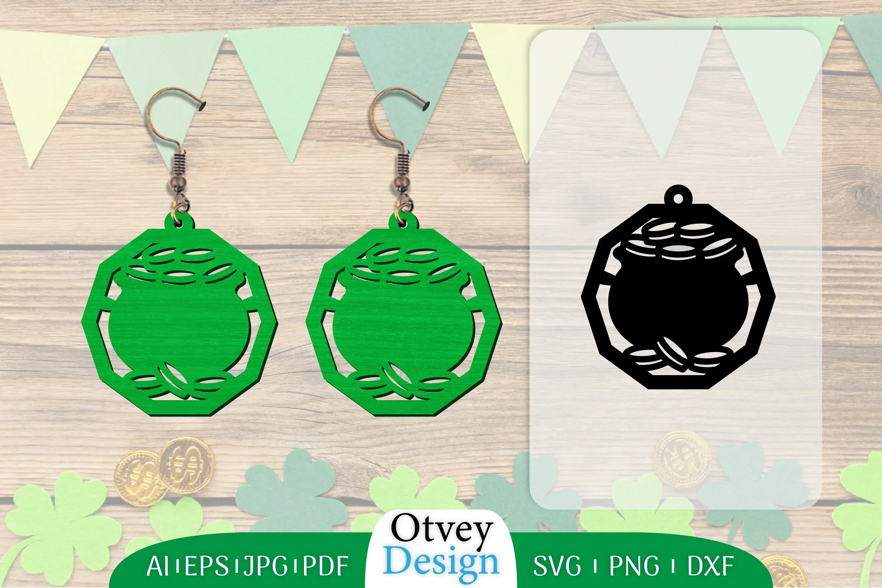 St Patrick's Day Earring Lasercut SVG Bundle