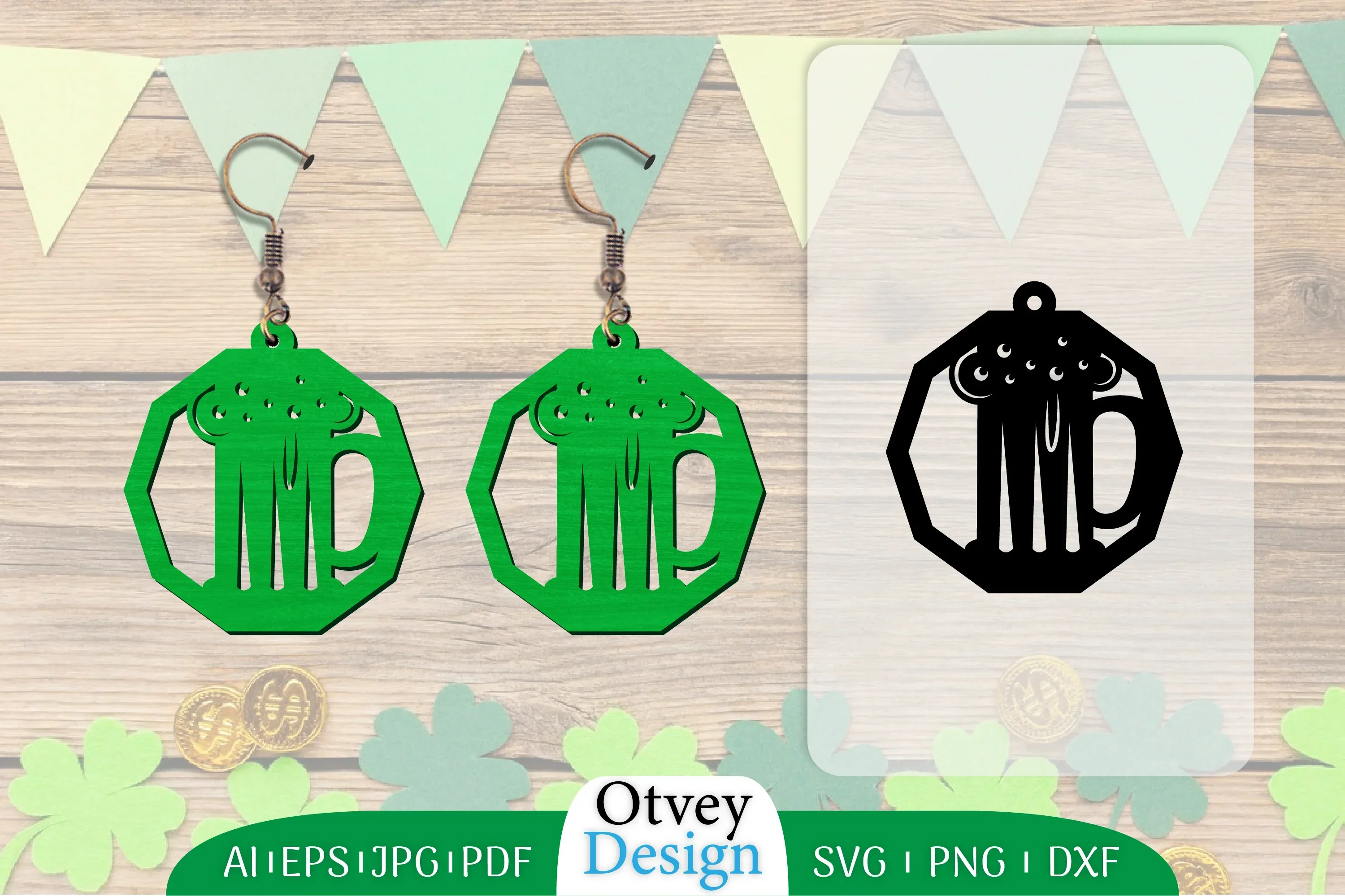St Patrick's Day Earring Lasercut SVG Bundle